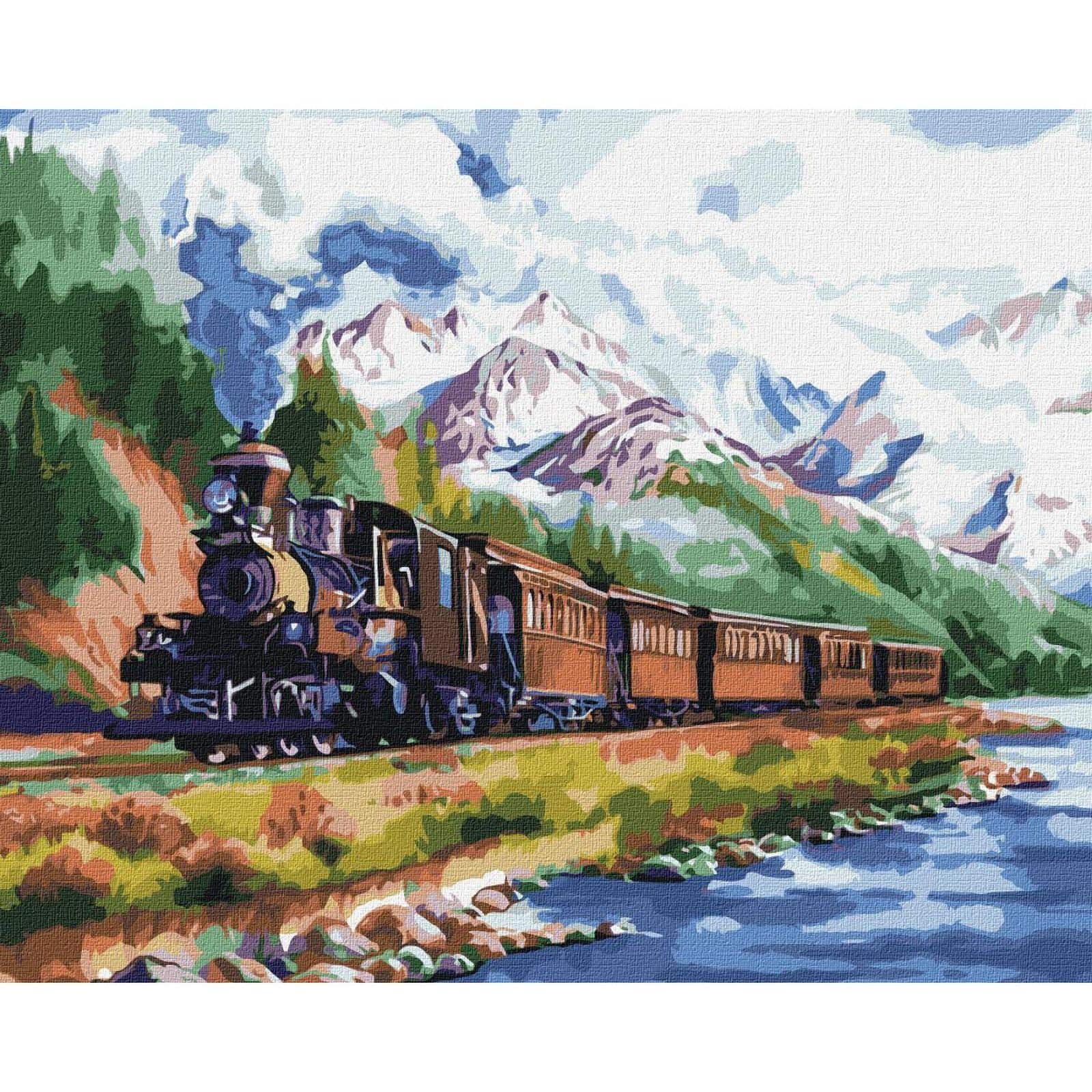 Ideyka Train Home Painting by Numbers Kit