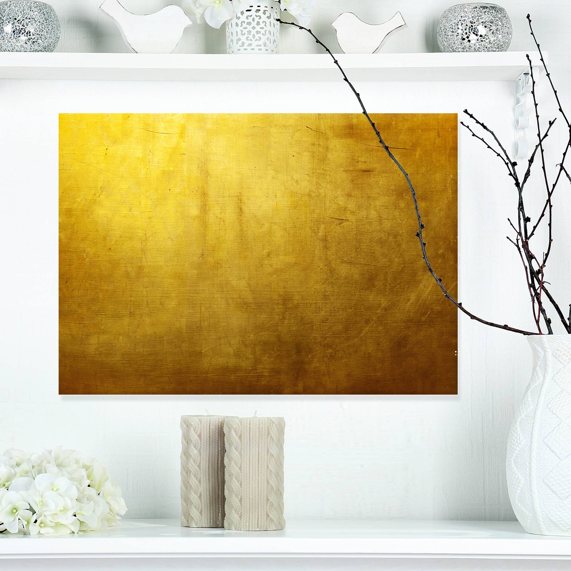 Designart - Gold Texture - Abstract Canvas art print