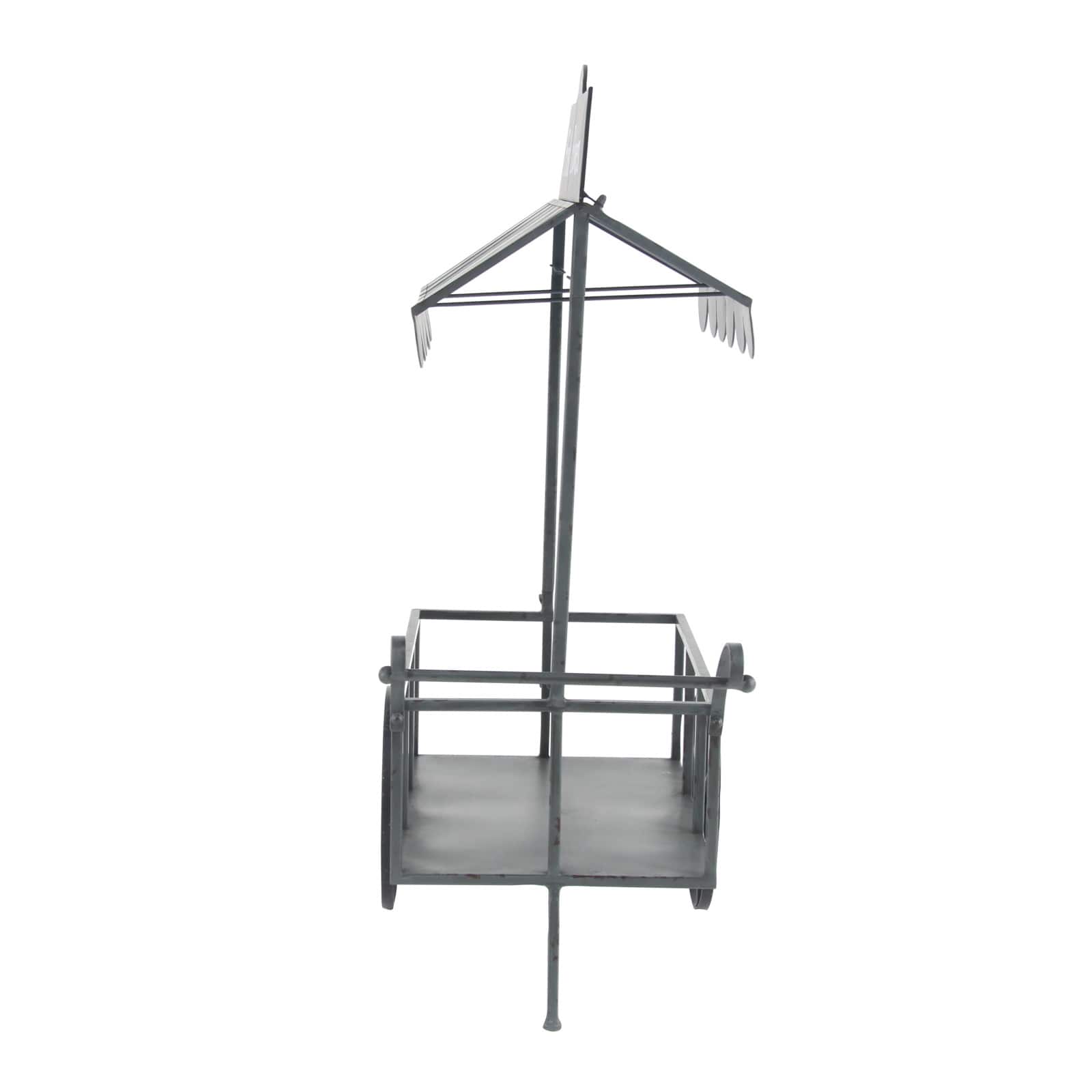 Black Metal Farmhouse Plantstand, 32&#x22; x 44&#x22;
