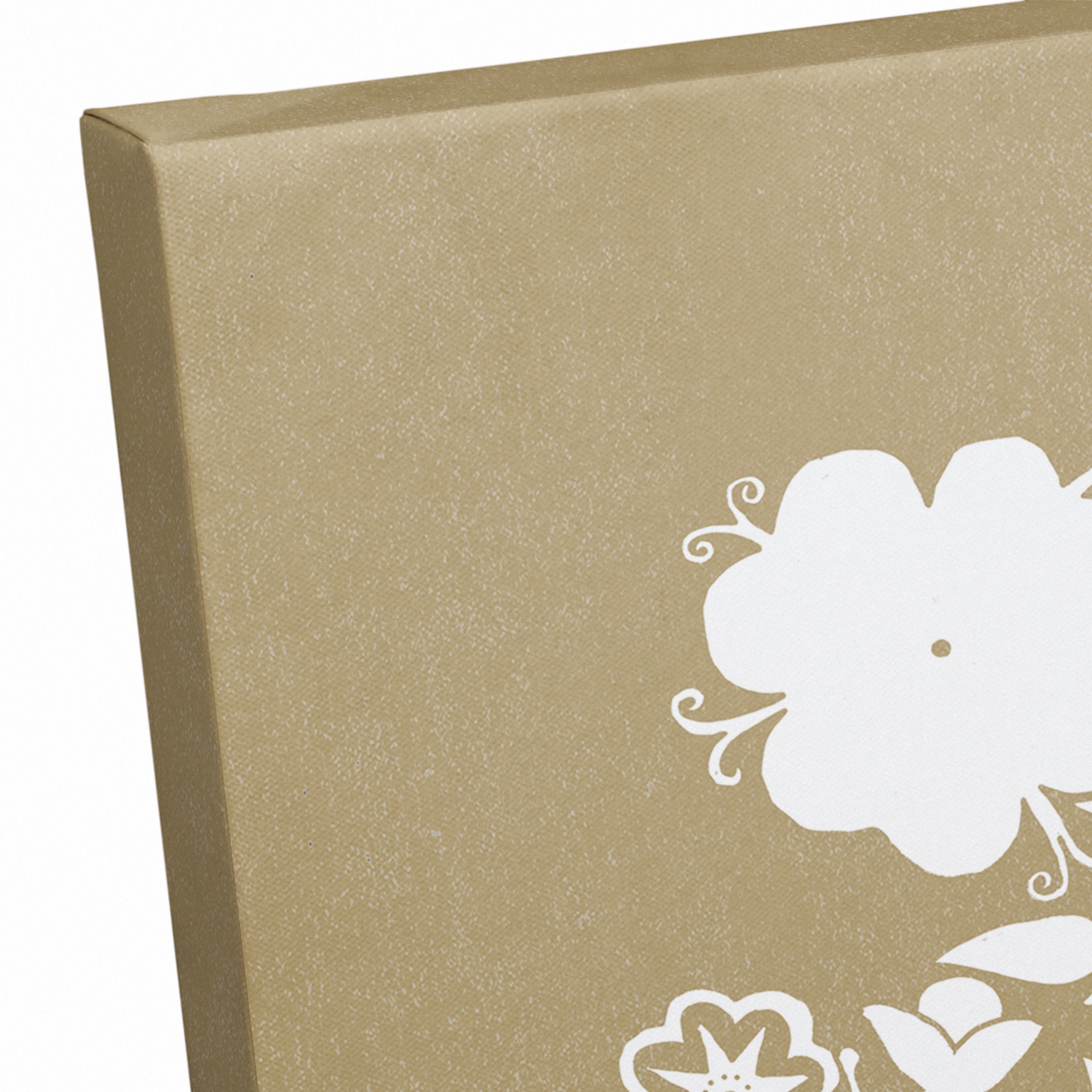 White Mod Flower Vase Canvas Wall Art