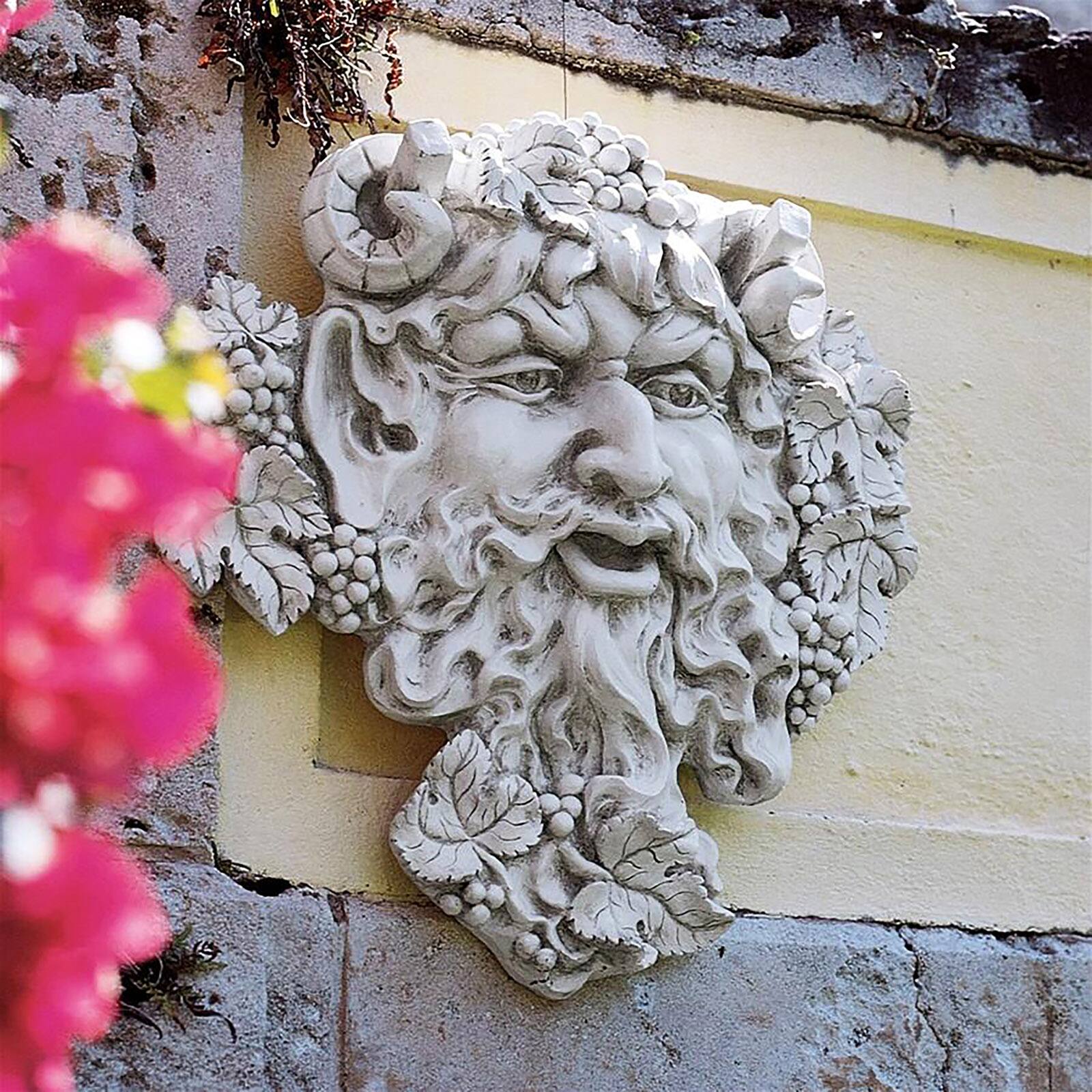Design Toscano Bacchus Wine God Green Man Wall Sculpture