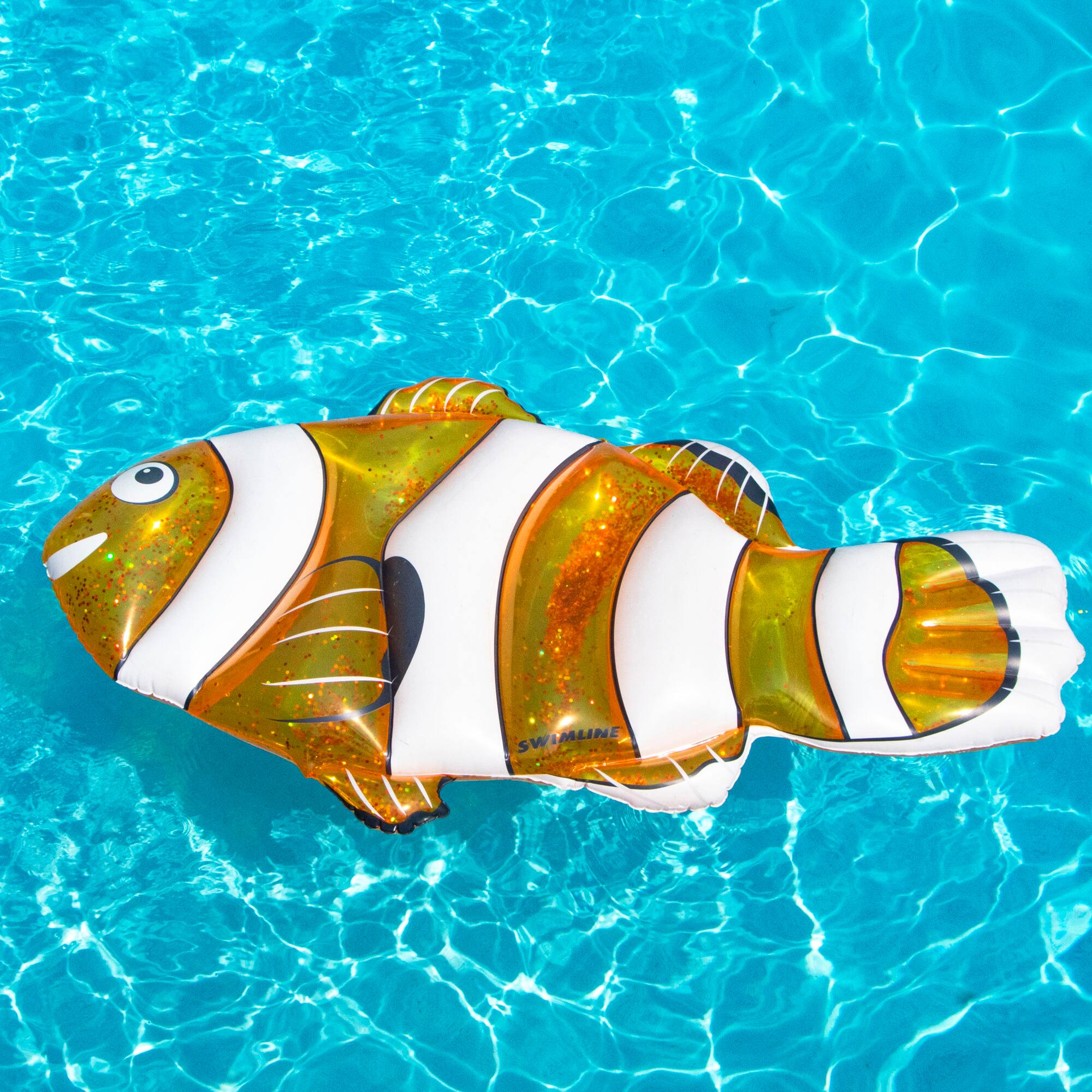 Swimline 6ft. Orange Clown Fish Pool Inflatable Raft
