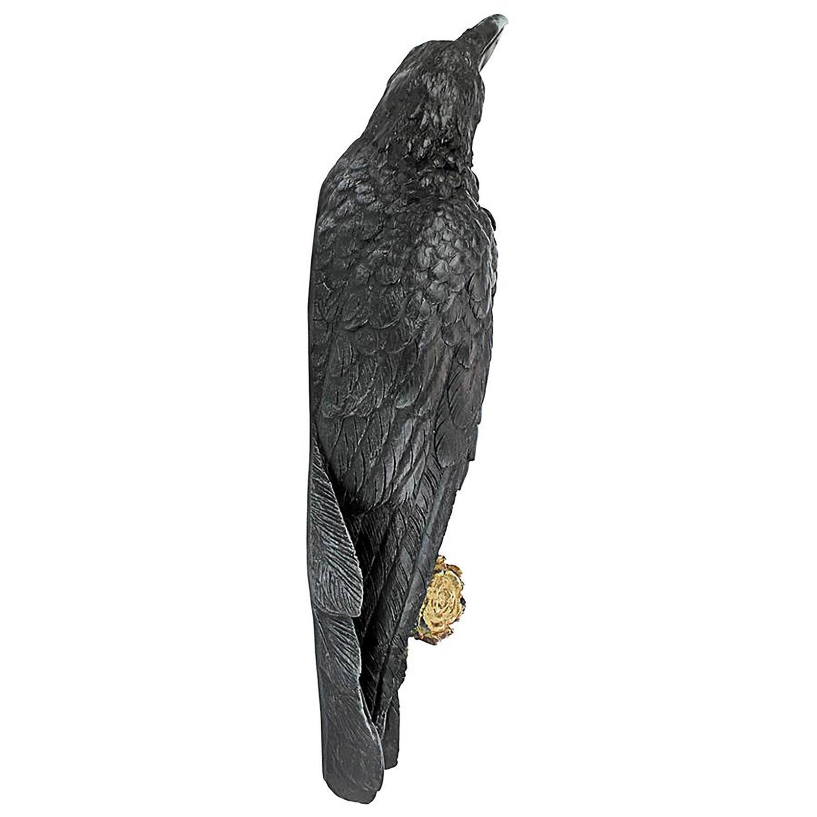 Design Toscano 18&#x22; The Raven&#x27;s Perch Wall Sculpture