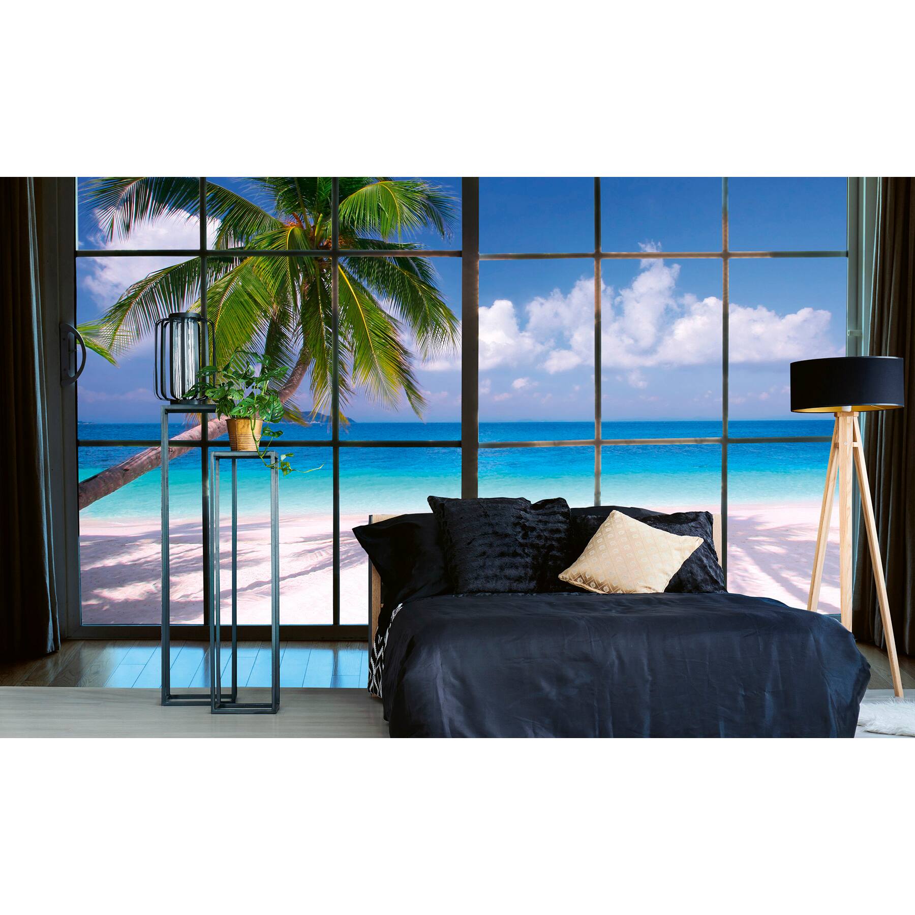 Dimex Beach Window View Wall Mural