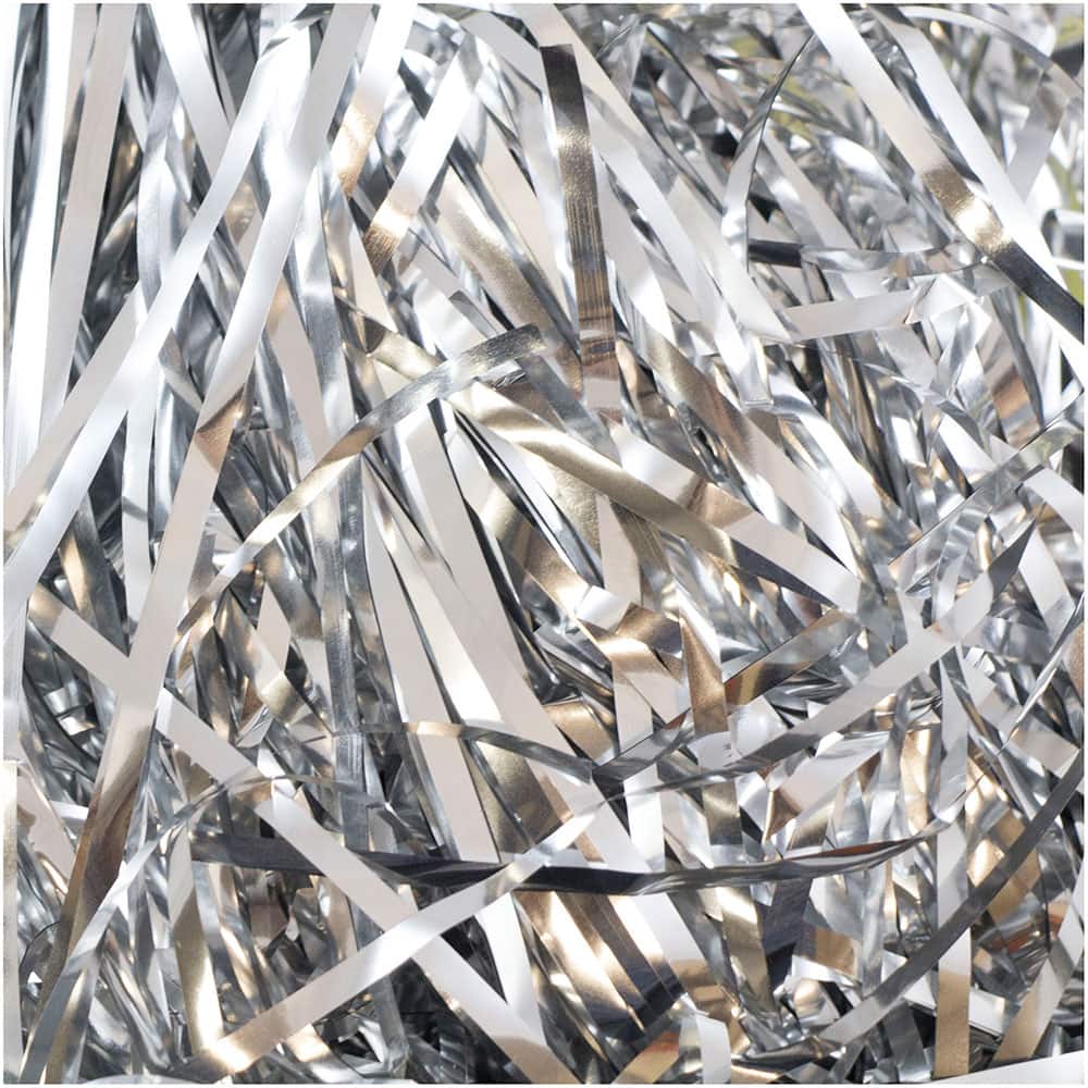 JAM Paper Silver Metallic Crinkle Cut Shred Tissue Paper