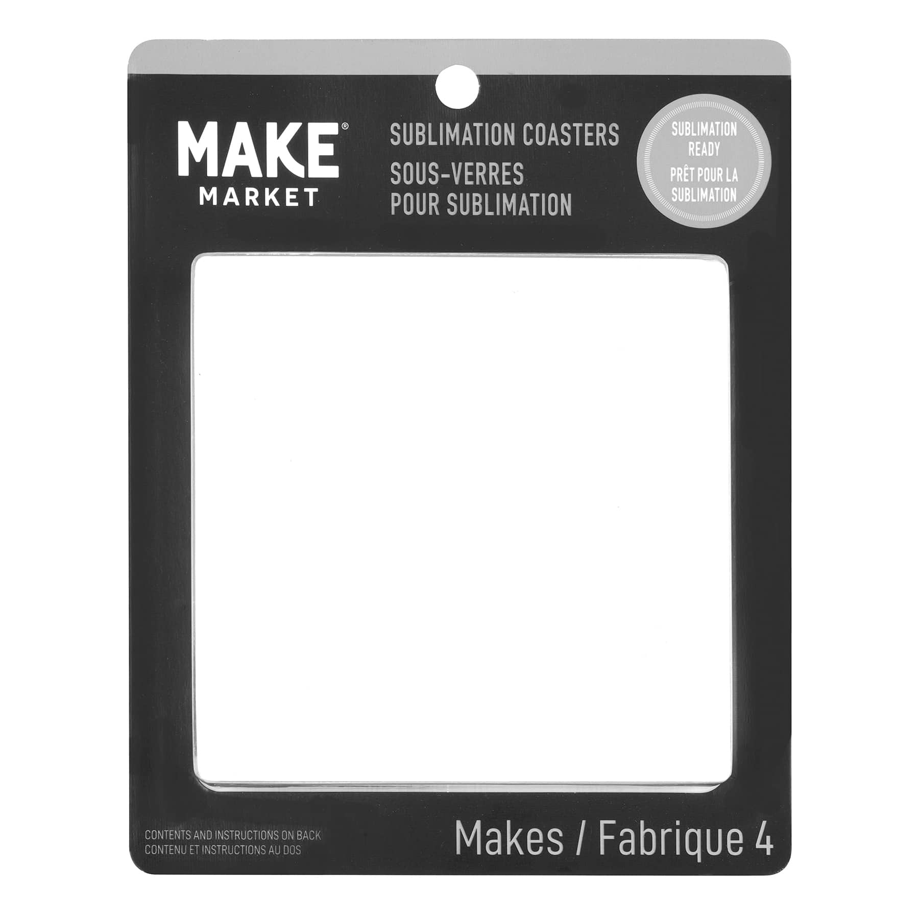 12 Packs: 4 ct. (48 Total) 3.5”; Round Sublimation Coasters by Make Market®