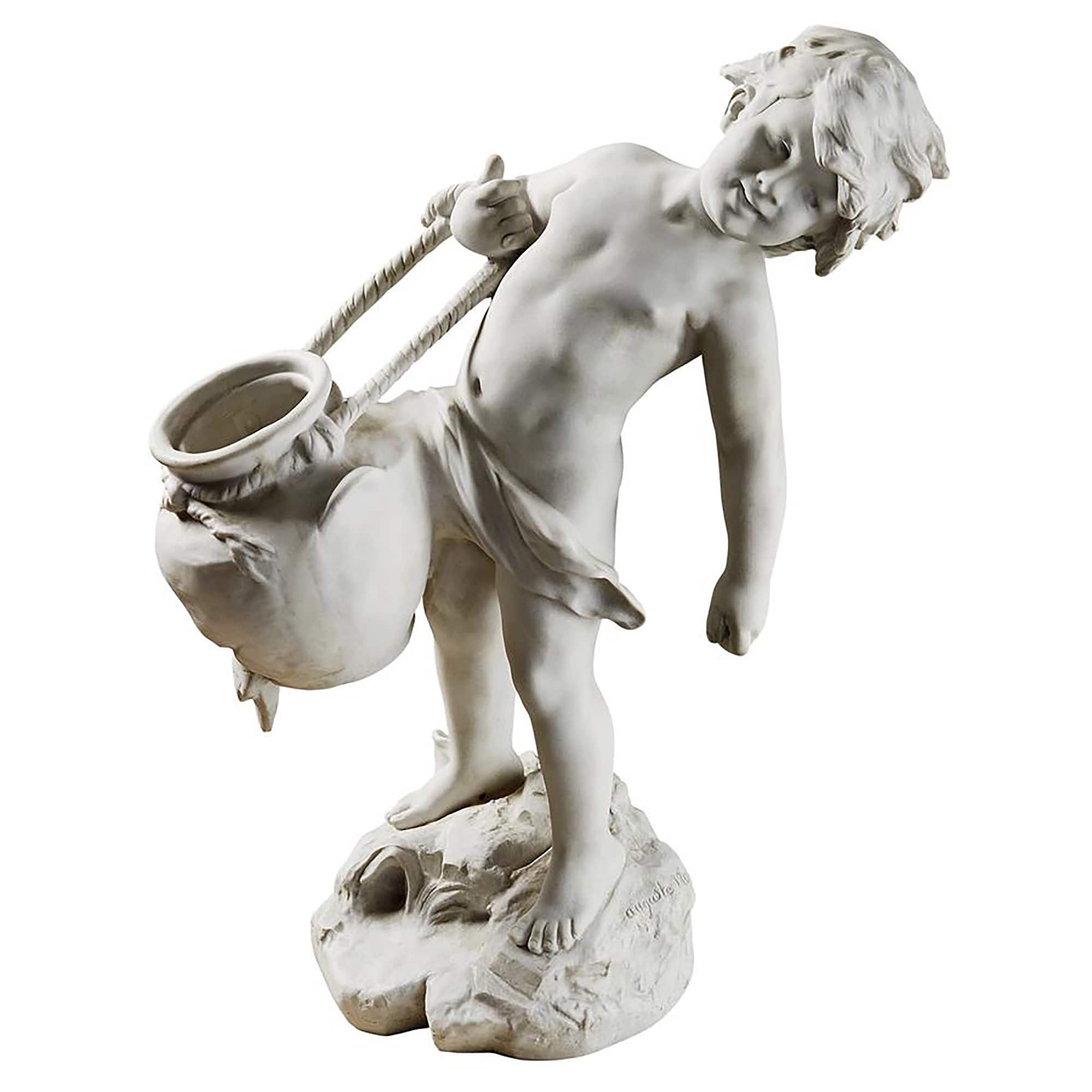 Design Toscano 22&#x22; Young Child Urn Carrier Garden Statue