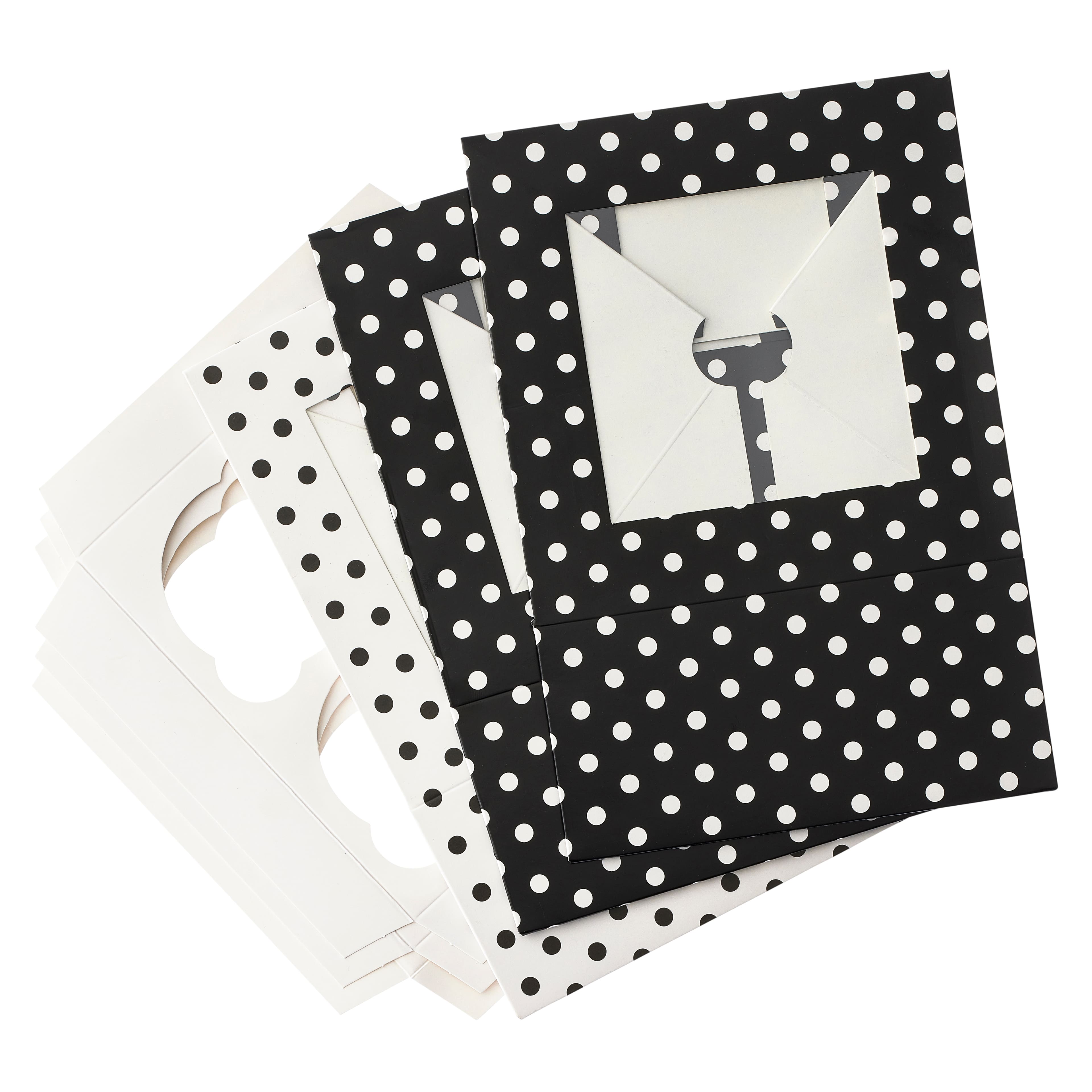 6 Packs 3 ct. (18 total) Black &#x26; White Polka Dot Cupcake Boxes by Celebrate It&#xAE;