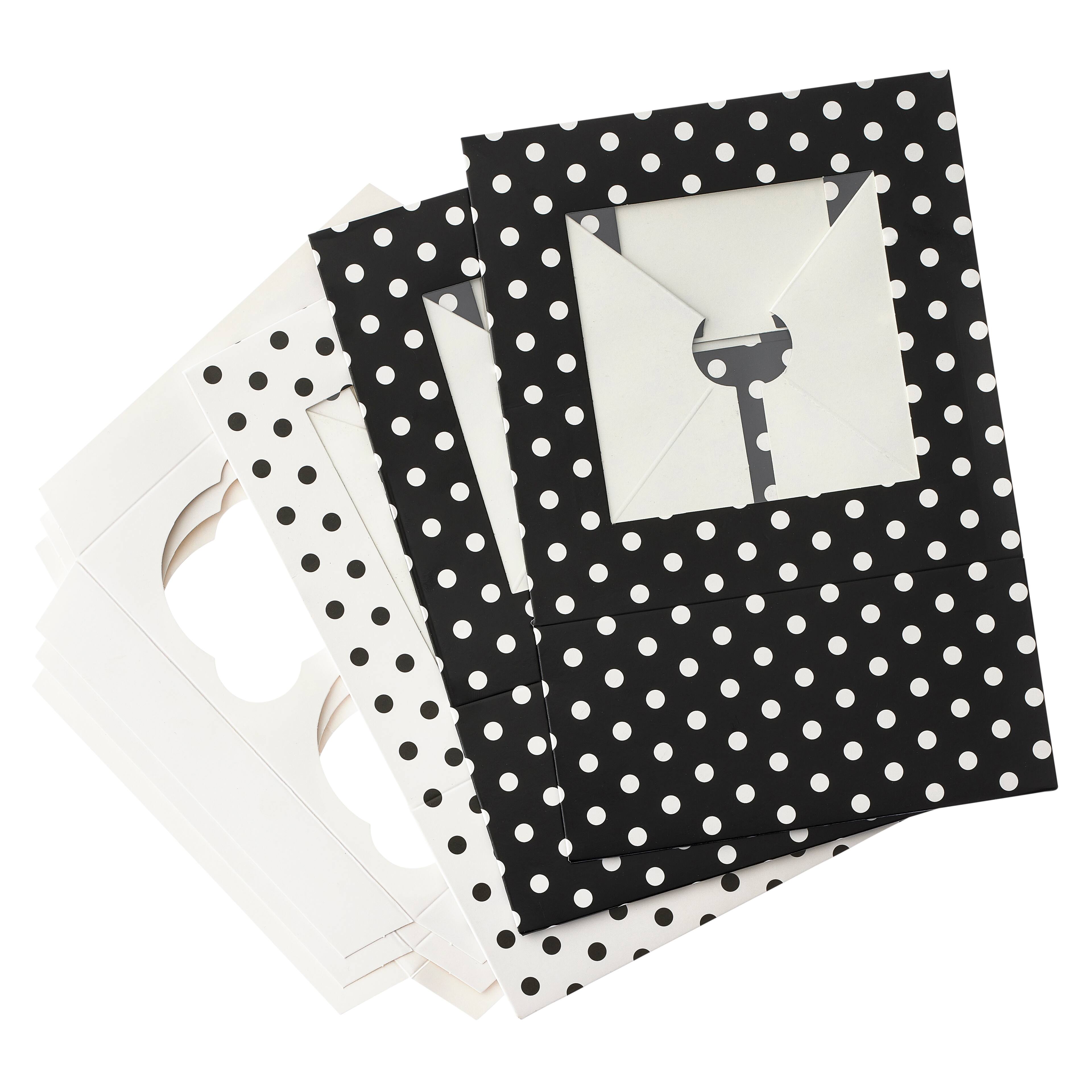 6 Packs 3 ct. (18 total) Black & White Polka Dot Cupcake Boxes by Celebrate It®