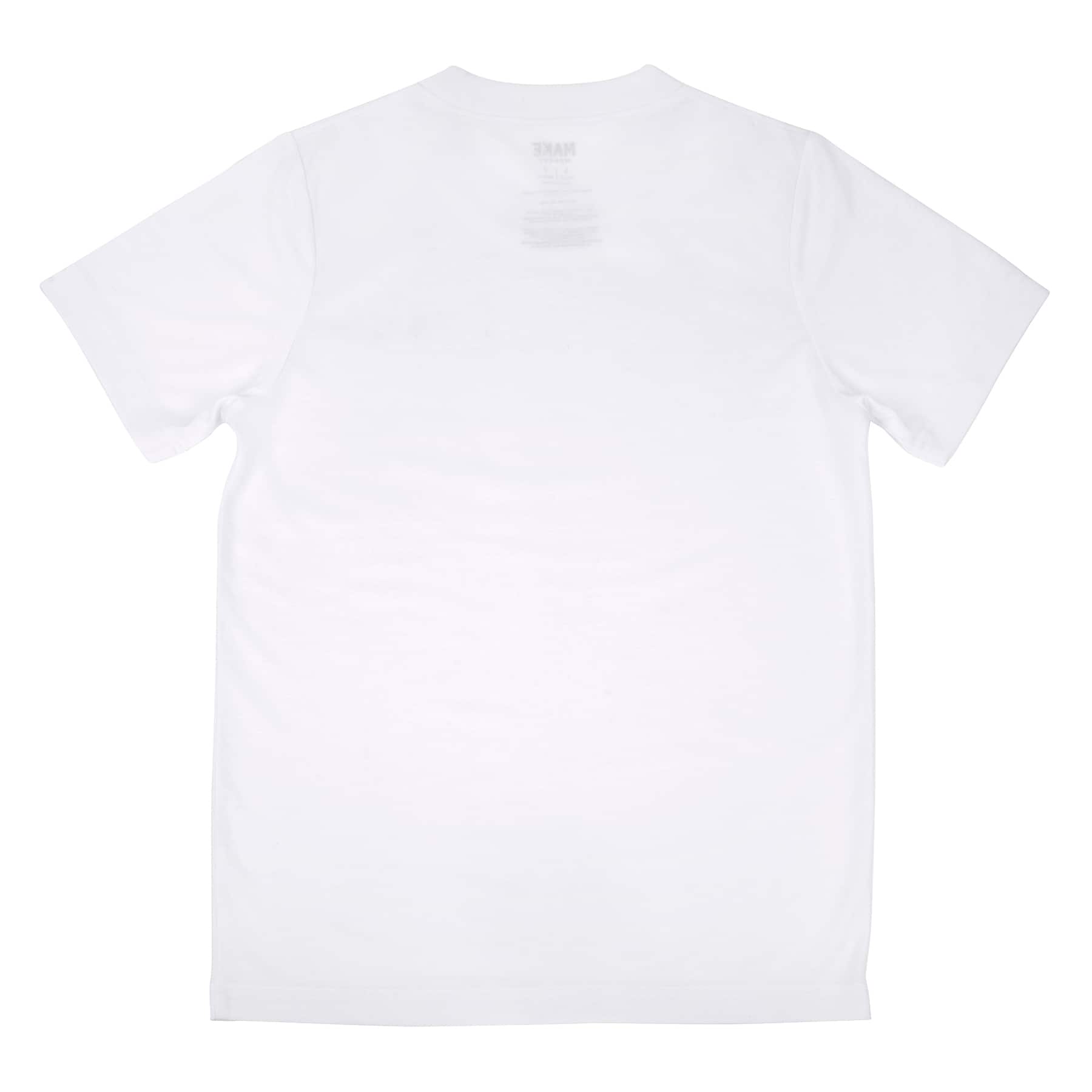 White Adult Polyester Crew Neck T-Shirt by Make Market®