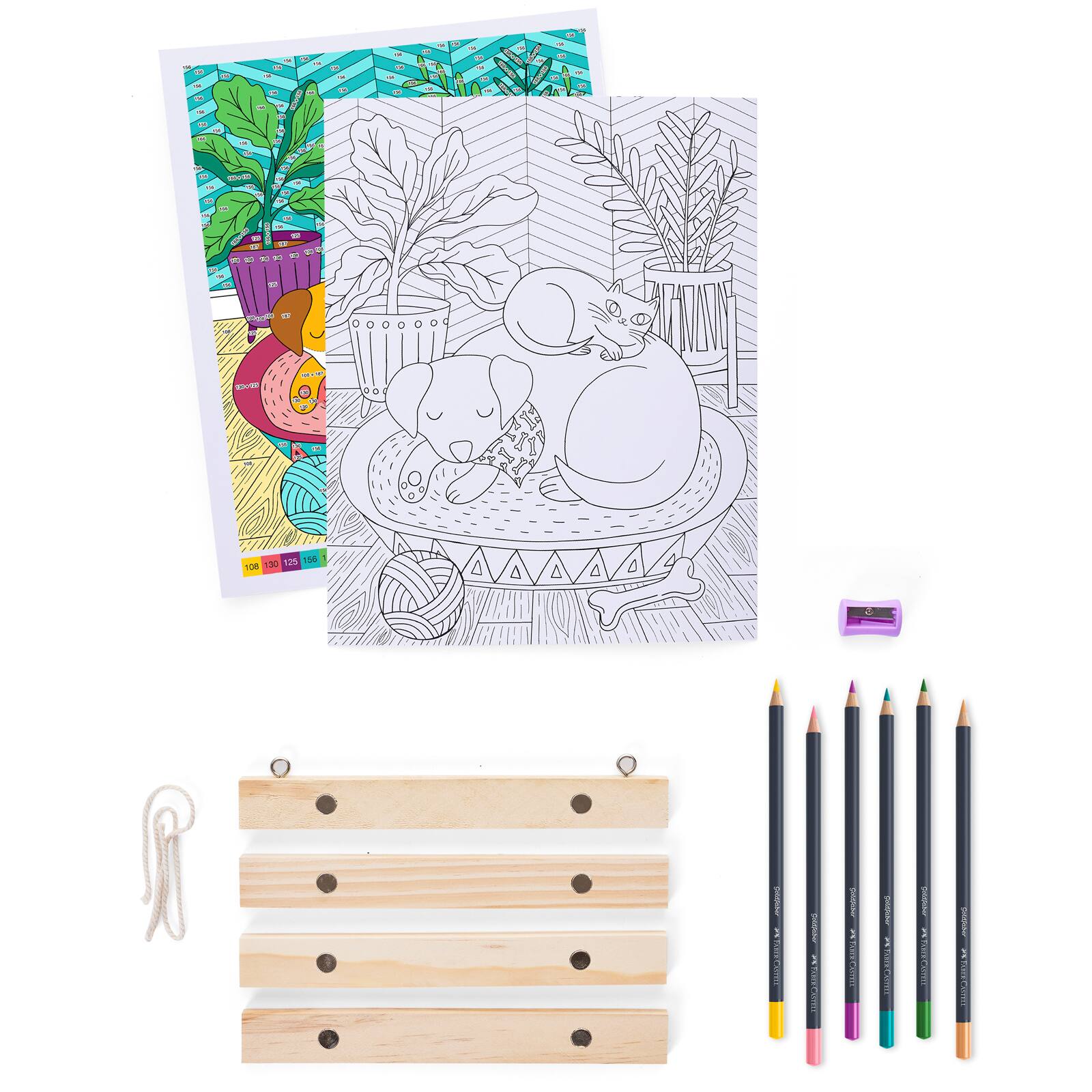 Faber-Castell&#xAE; Pet Parents Color By Number Wall Art Kit