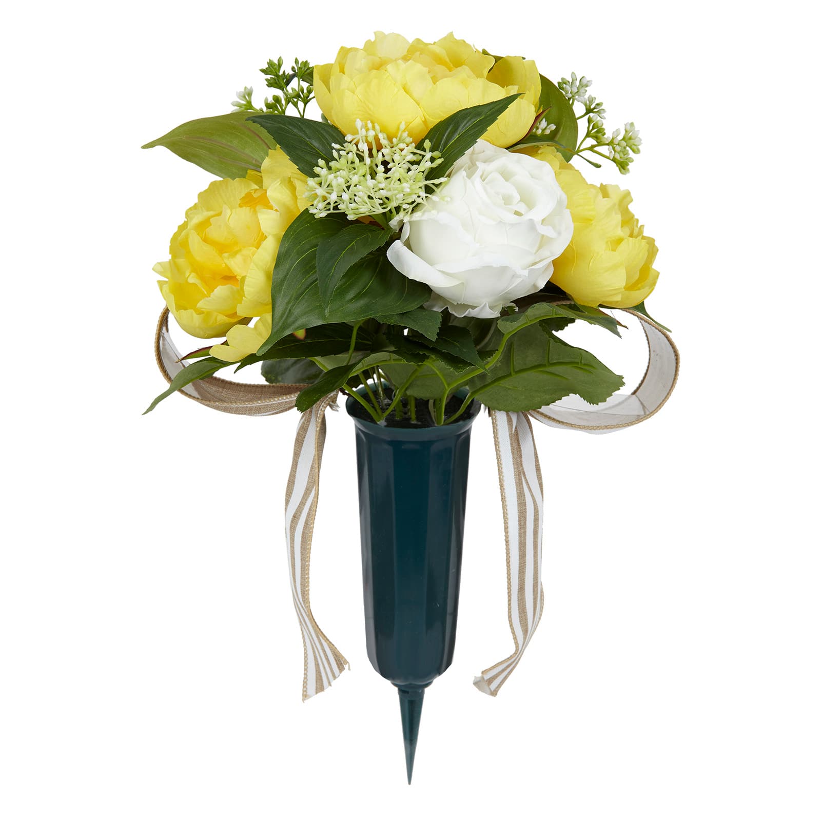 Medium Yellow &#x26; White Remembrance Cone by Ashland&#xAE;