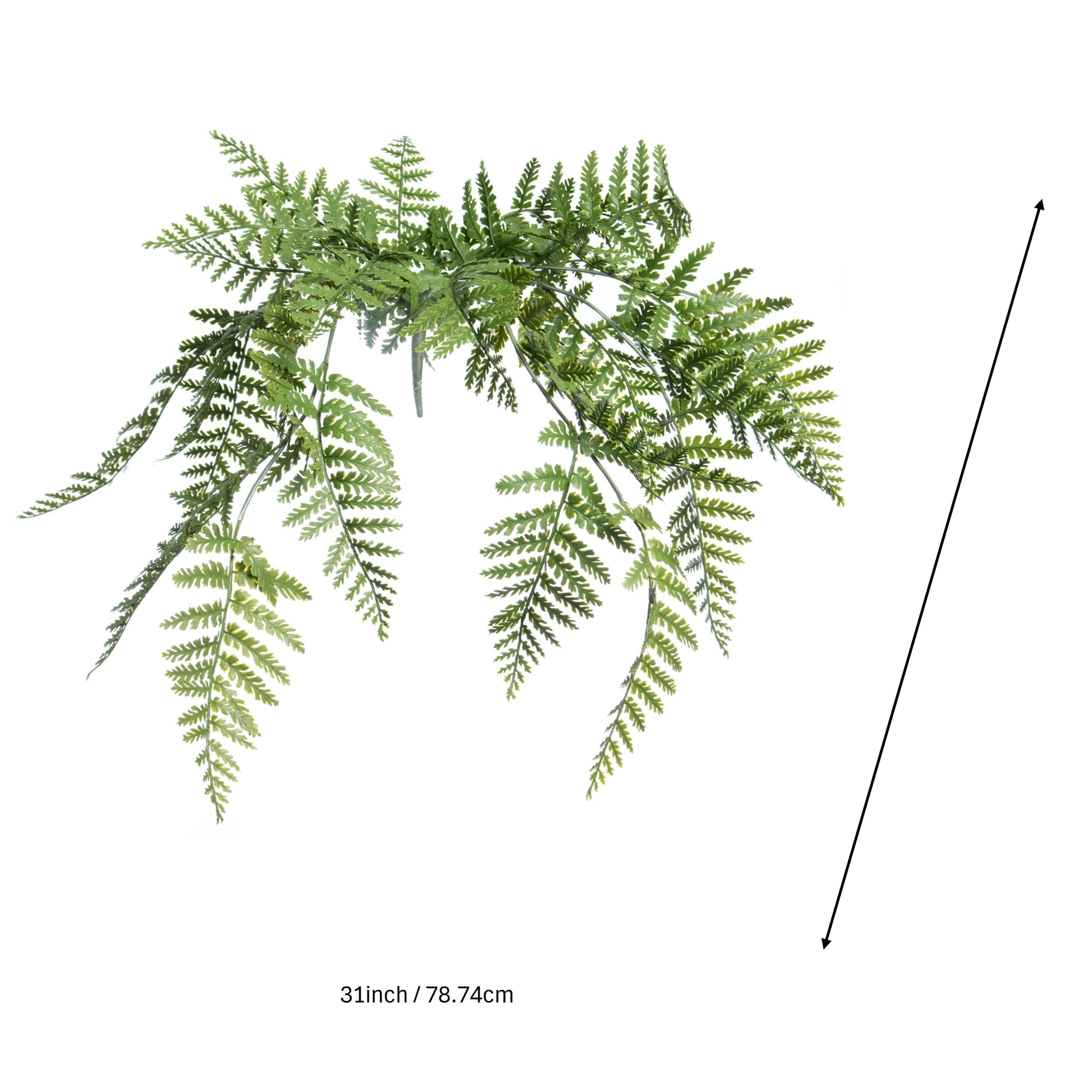 31" Hanging Ostrich Fern UV Bush by Ashland®