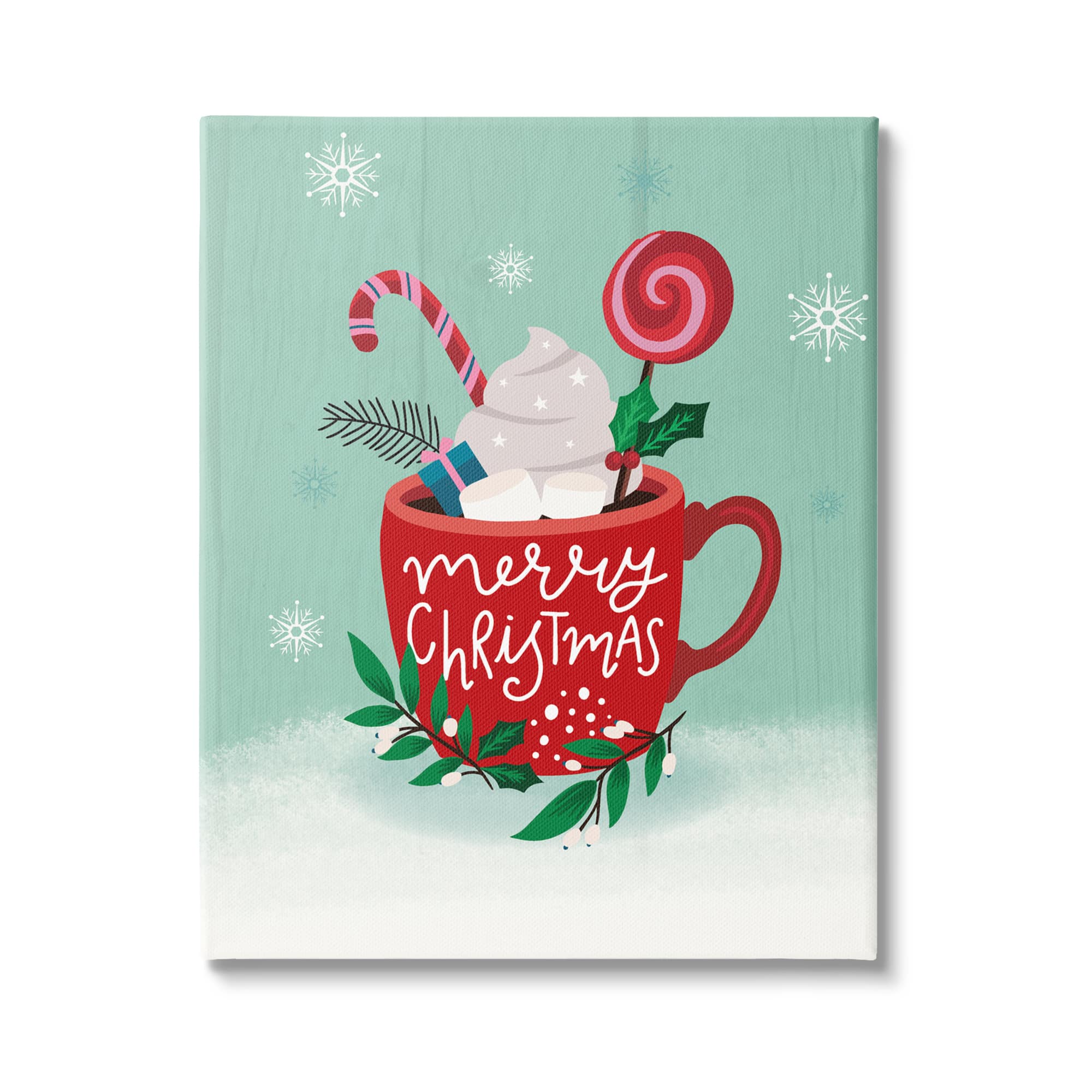 Stupell Industries Merry Christmas Warm Cocoa Canvas Wall Art