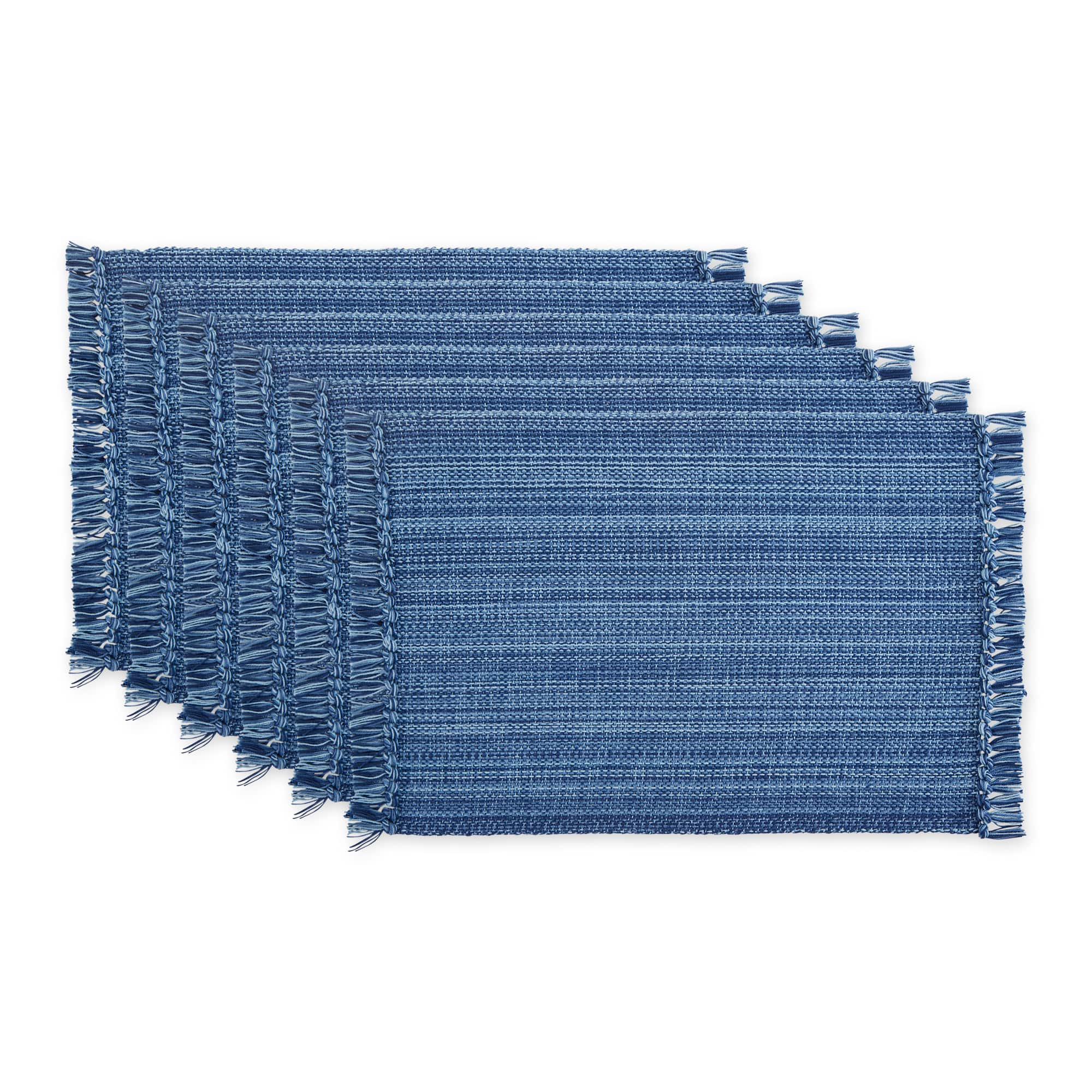 DII® Variegated Fringe Cotton Placemats, 6ct.