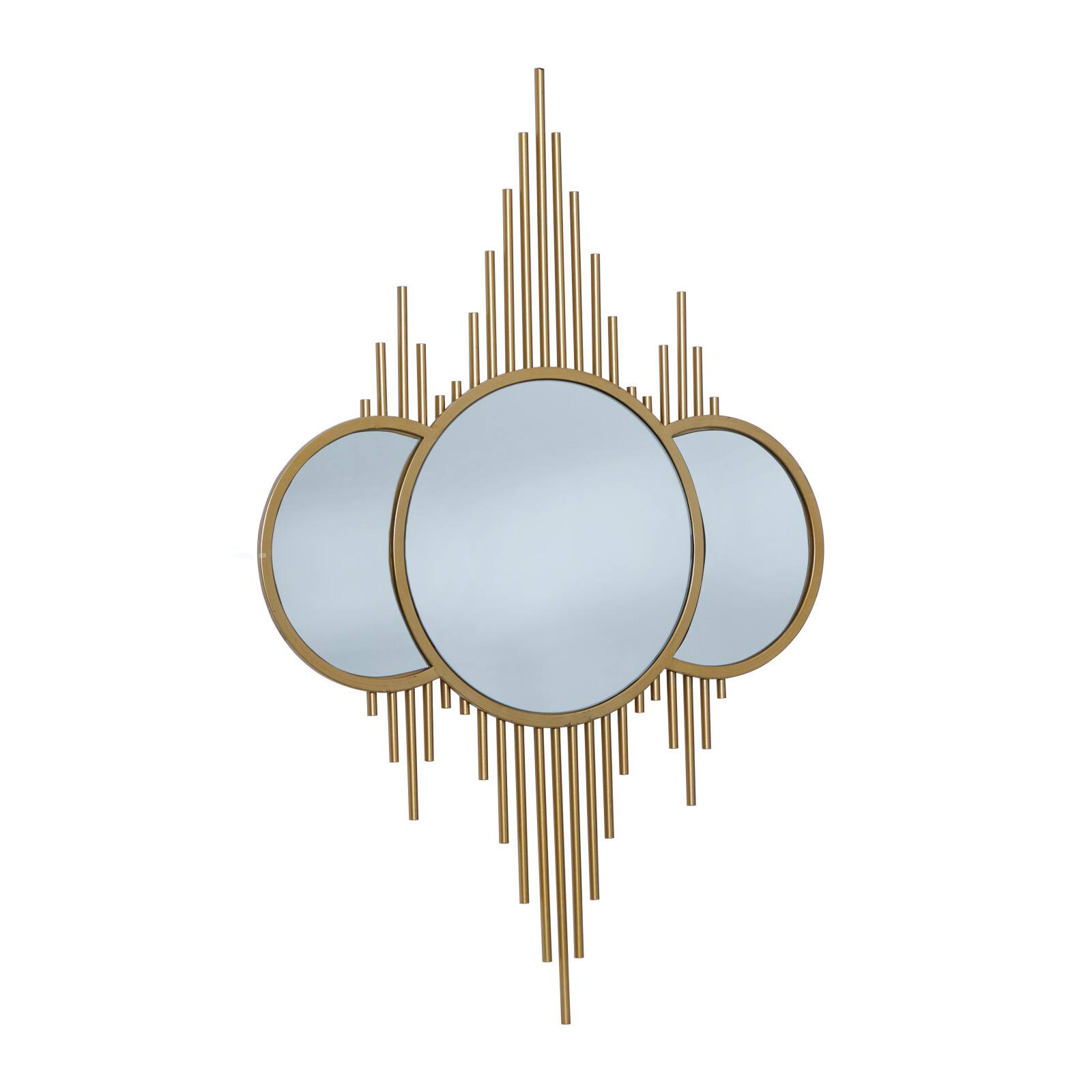 CosmoLiving by Cosmopolitan 39" Gold Metal Contemporary Wall Mirror Décor