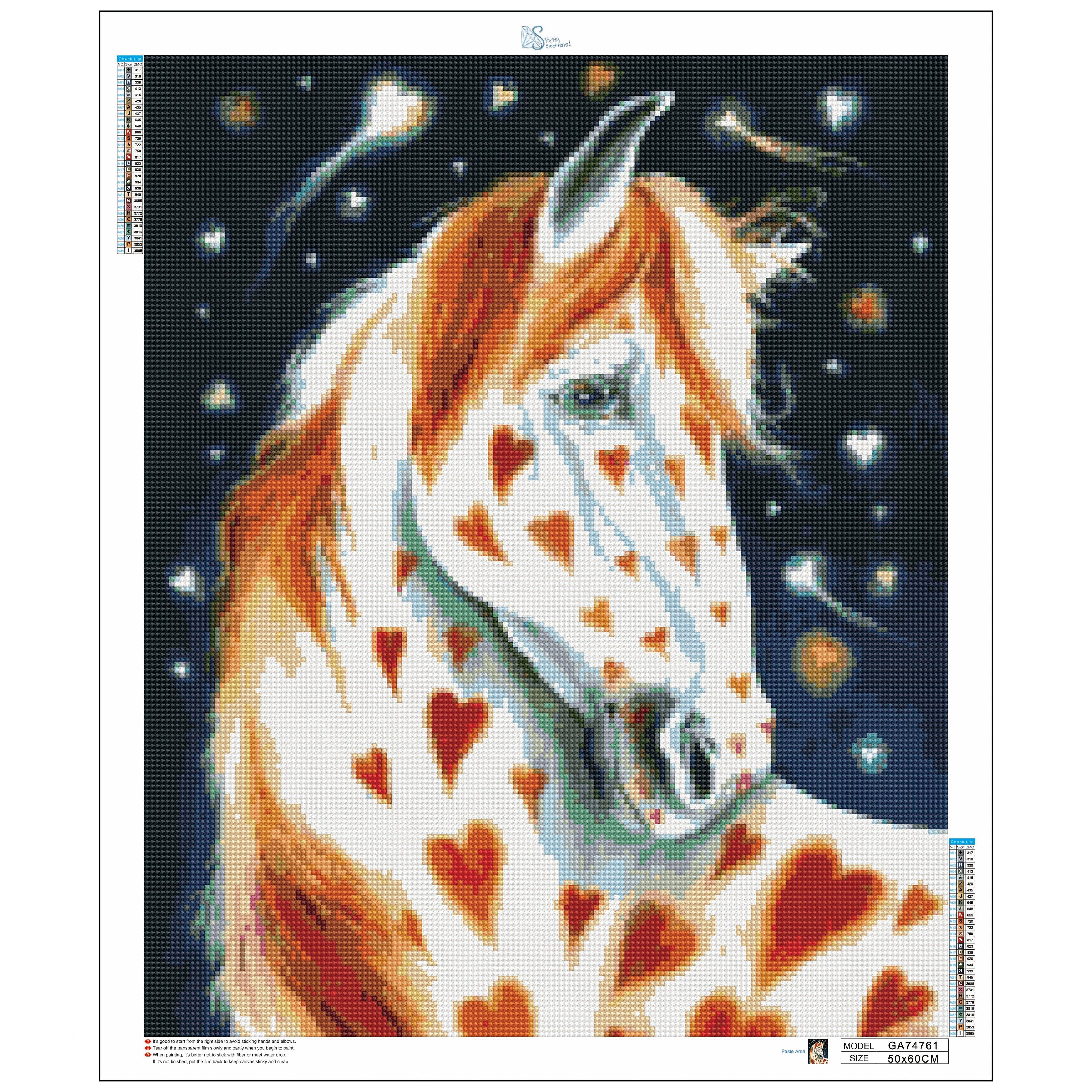 Sparkly Selections Heart Horse Diamond Painting Kit, Round Diamonds