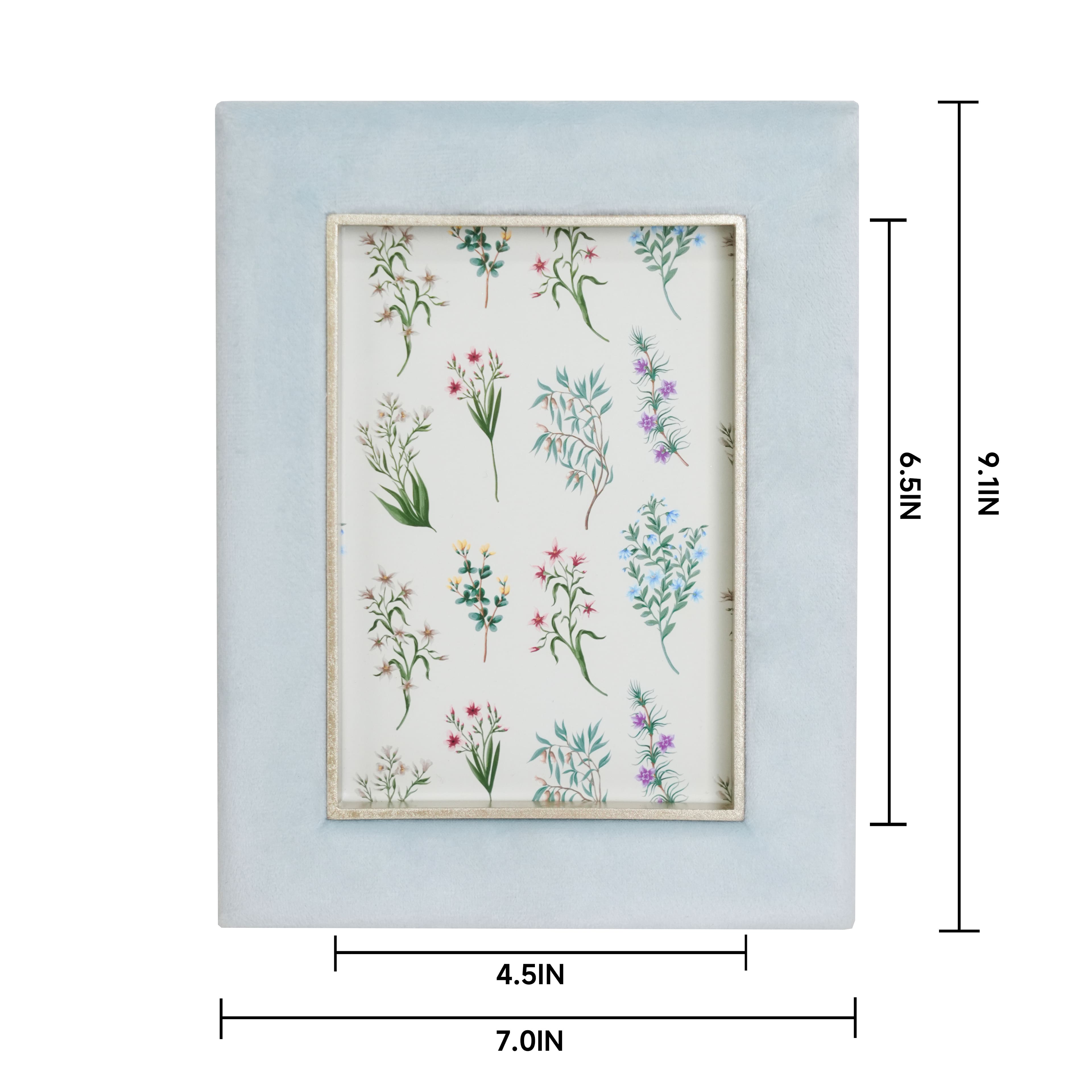 Just Jane 5&#x22; x 7&#x22; Flocked with Gold Frame by Studio D&#xE9;cor&#xAE;
