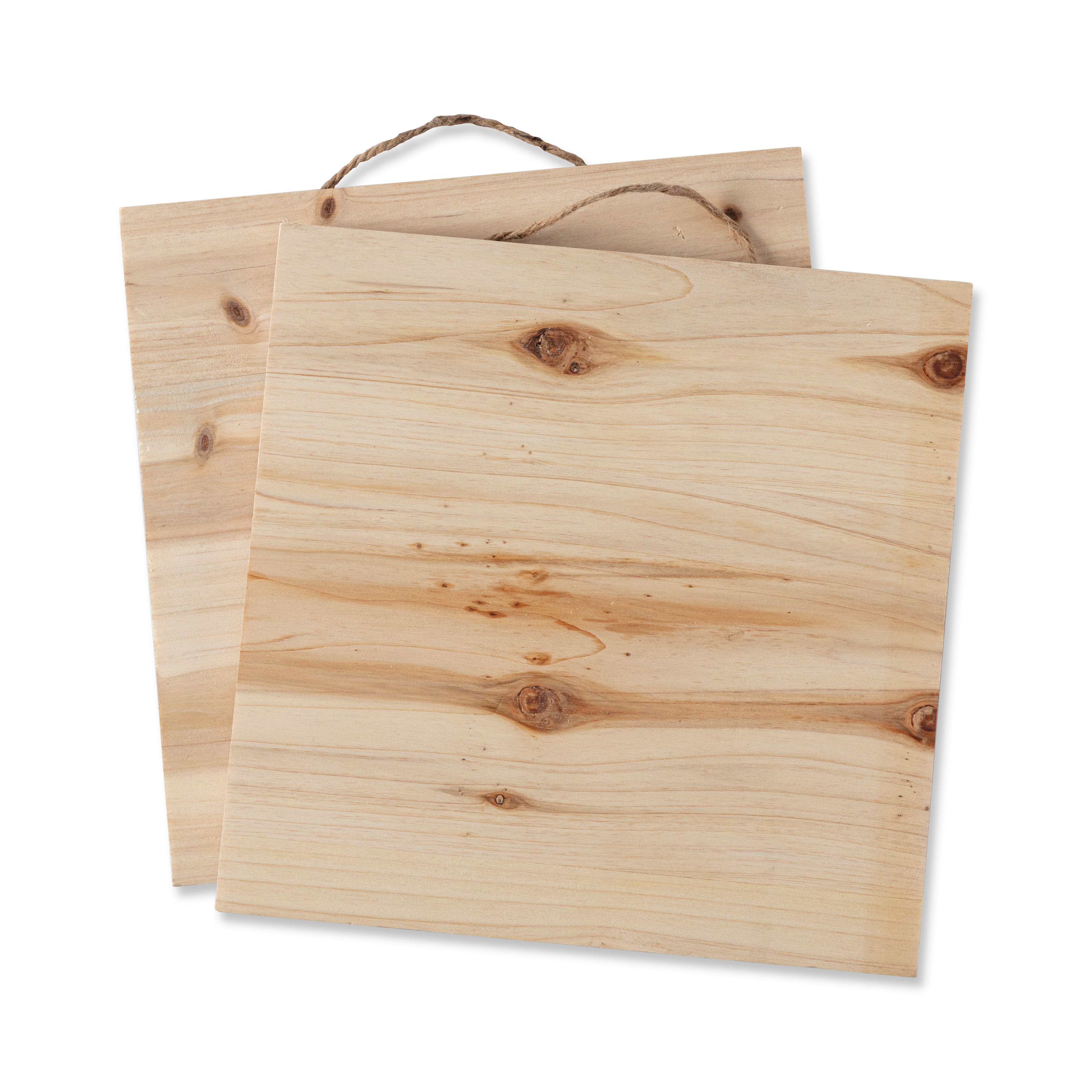 10" x 10" Natural Wood Square Plaques by Make Market®, 2ct.