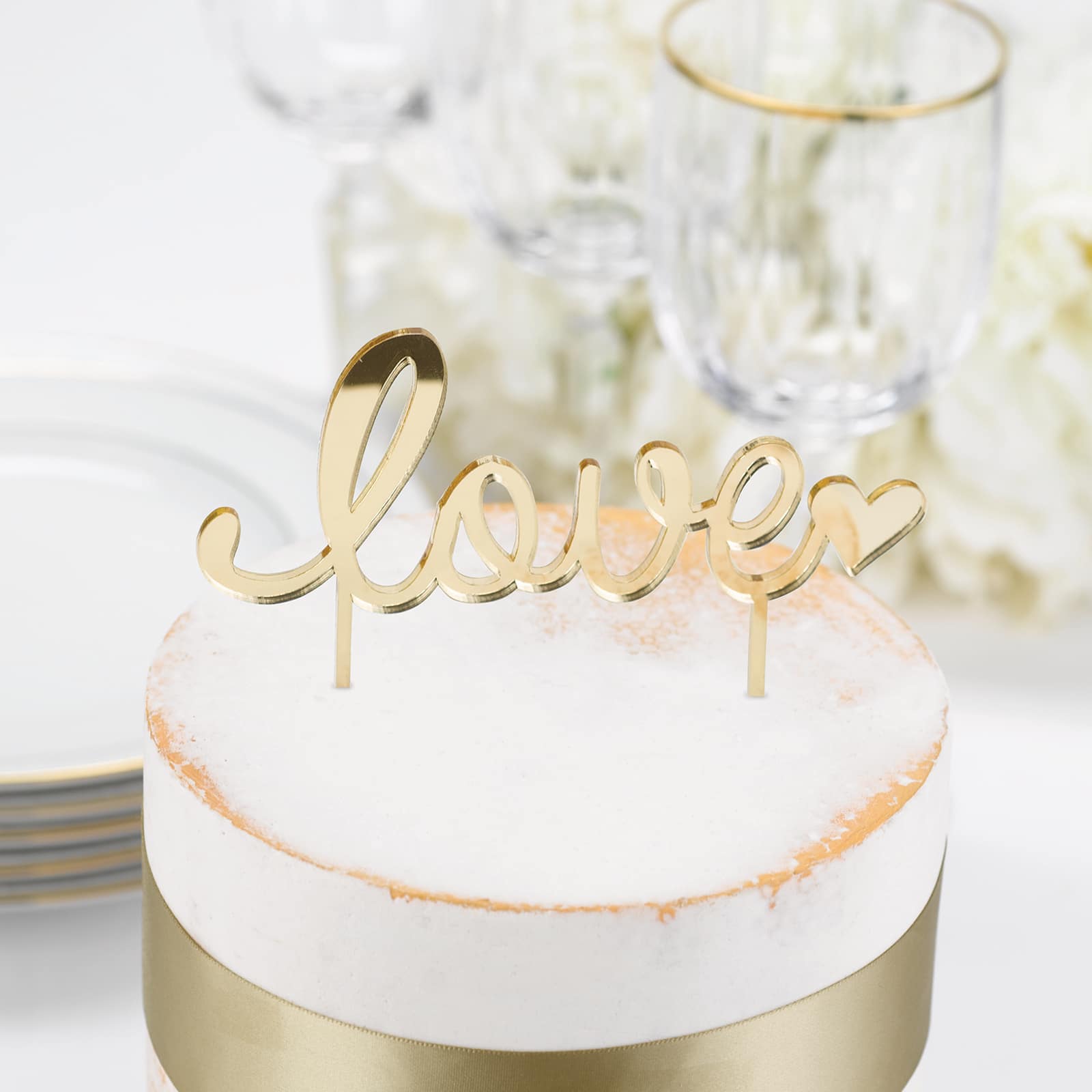 Gold Love Cake Topper