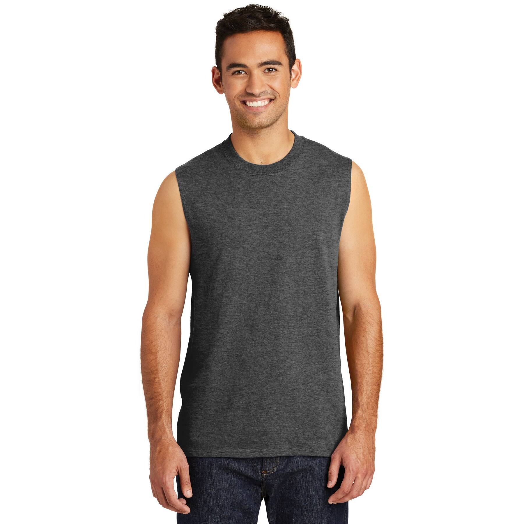 Port & Company® Men's Core Cotton Sleeveless T-Shirt