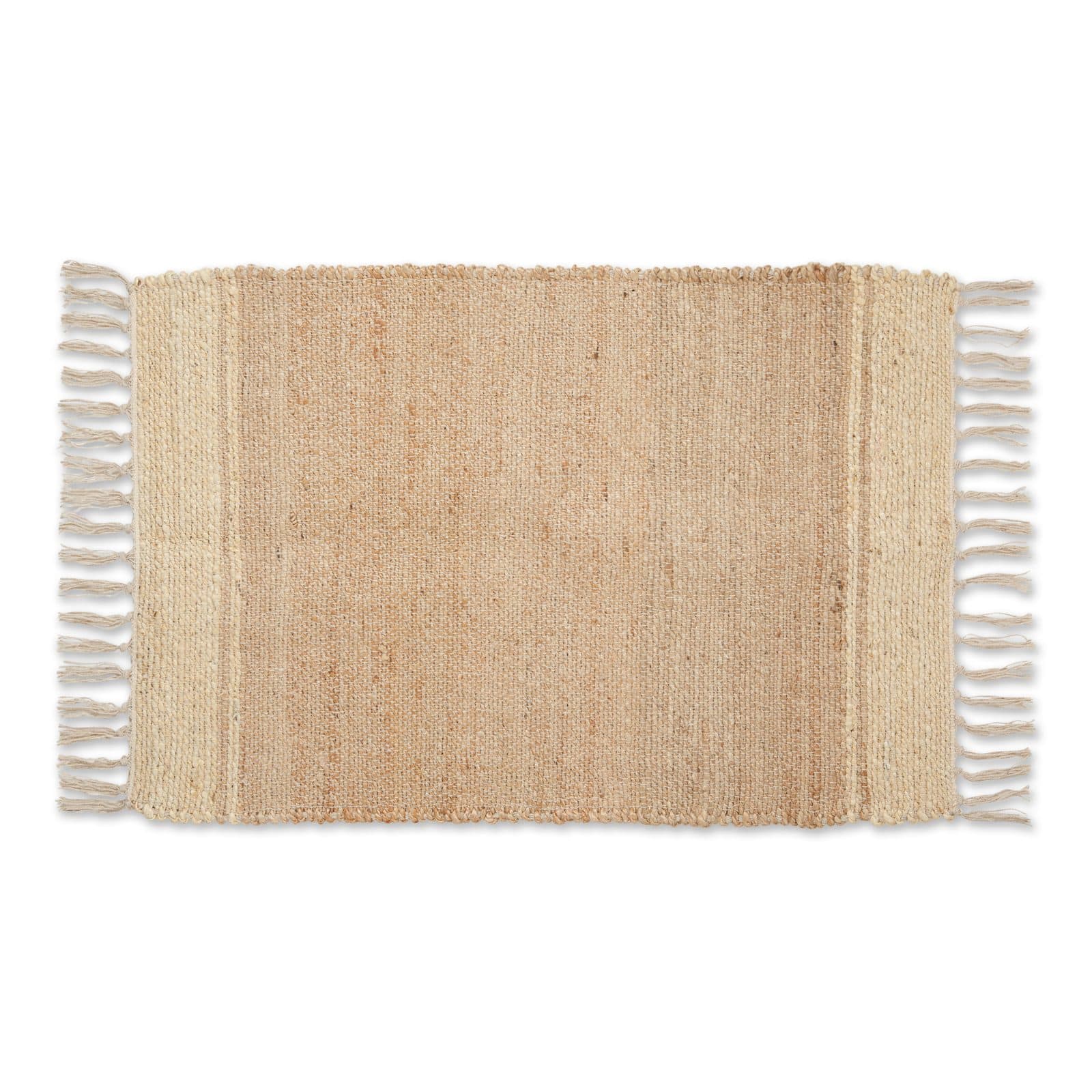DII® Off White With Natural Jute Stripes Hand-Loomed Rug, 2ft. x 3ft.