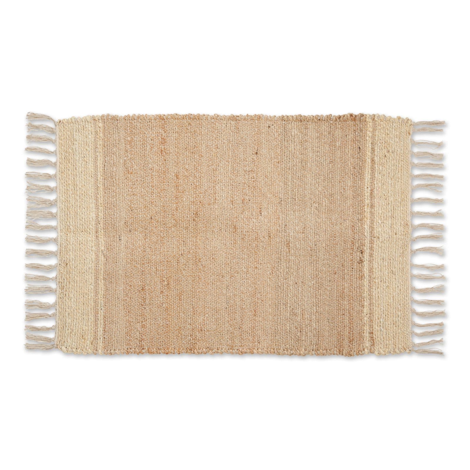 DII&#xAE; Off White With Natural Jute Stripes Hand-Loomed Rug, 2ft. x 3ft.