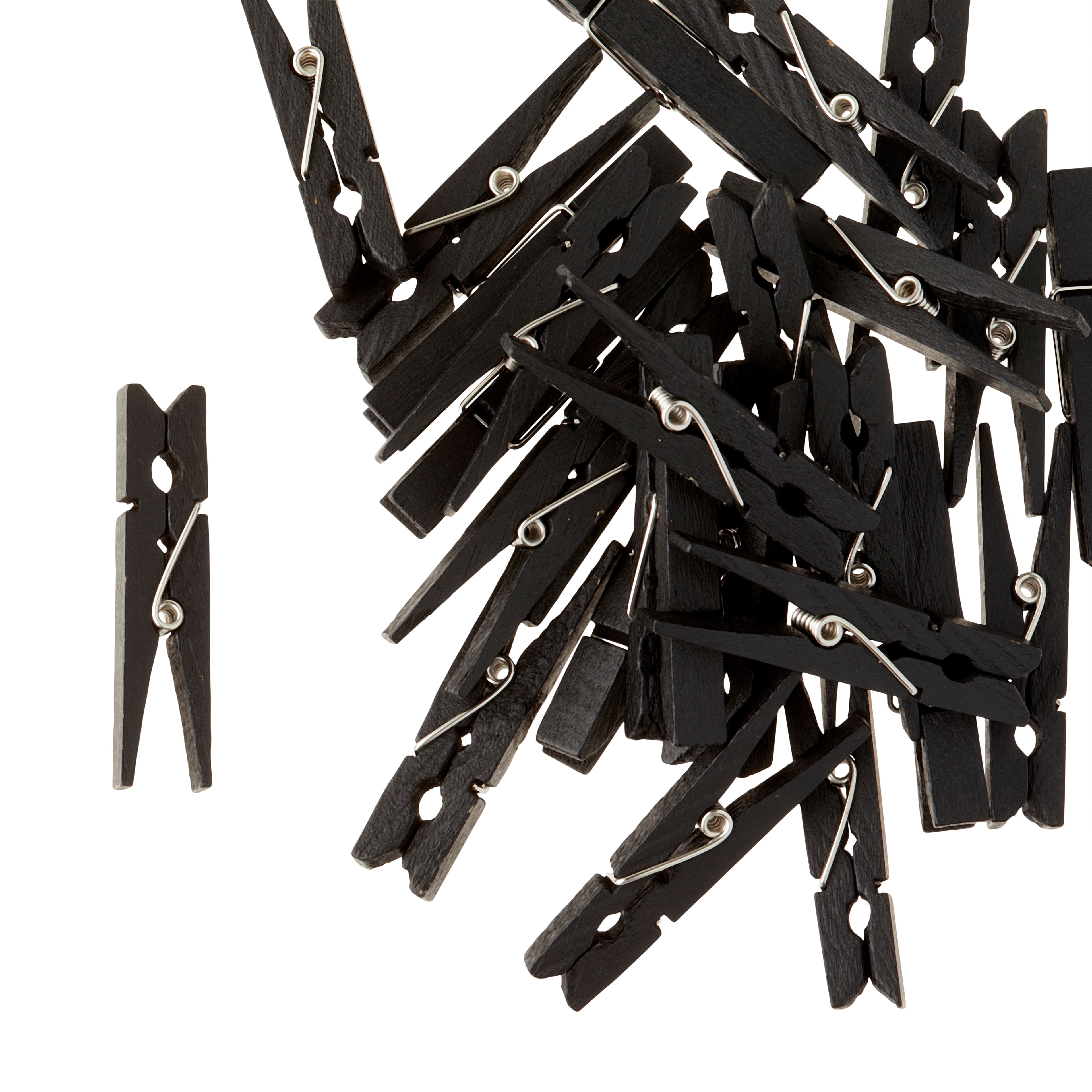 Recollections Black Medium Clothespins - Each