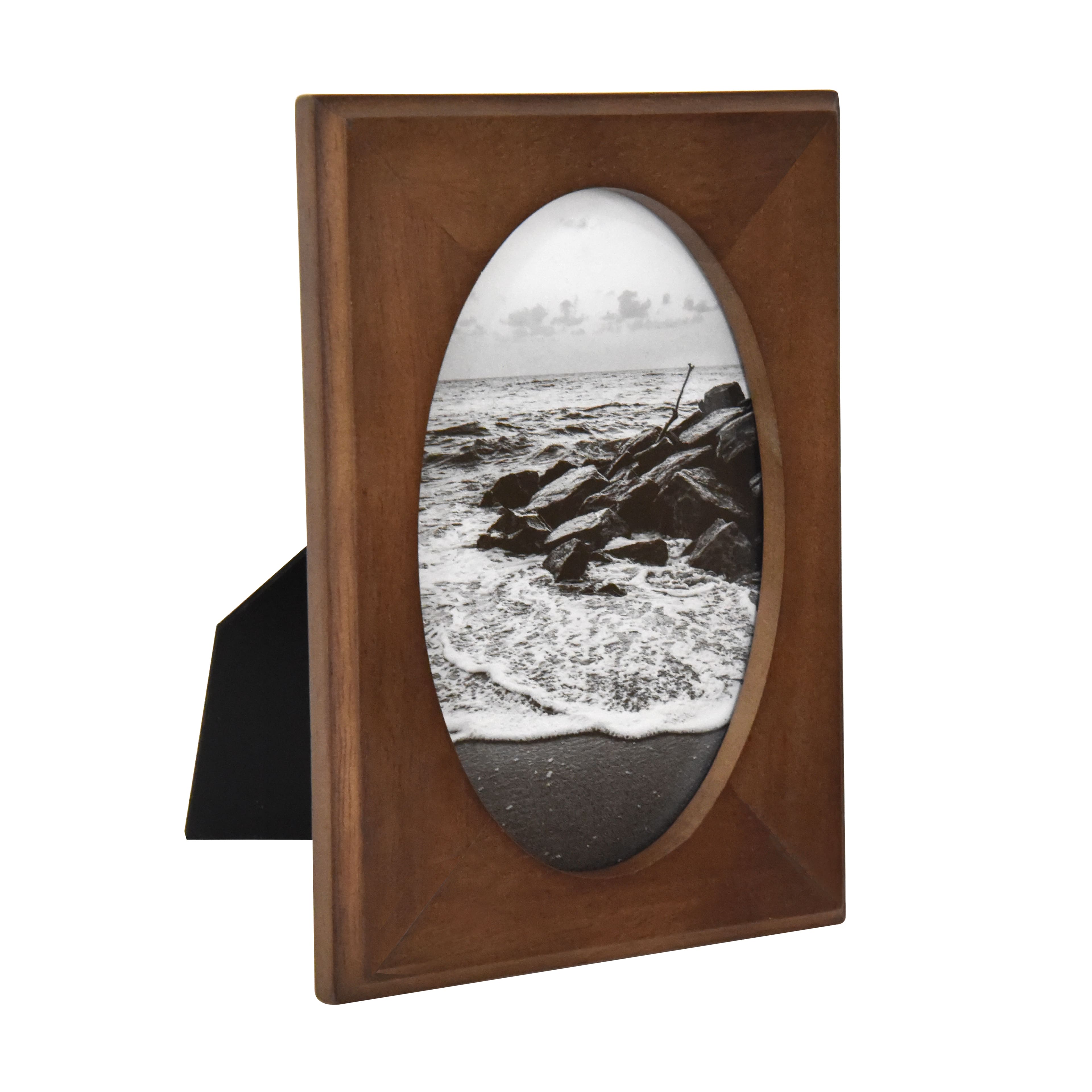Treasured Finds 4&#x22; x 6&#x22; Dark Brown Oval Tabletop Frame by Studio D&#xE9;cor&#xAE;