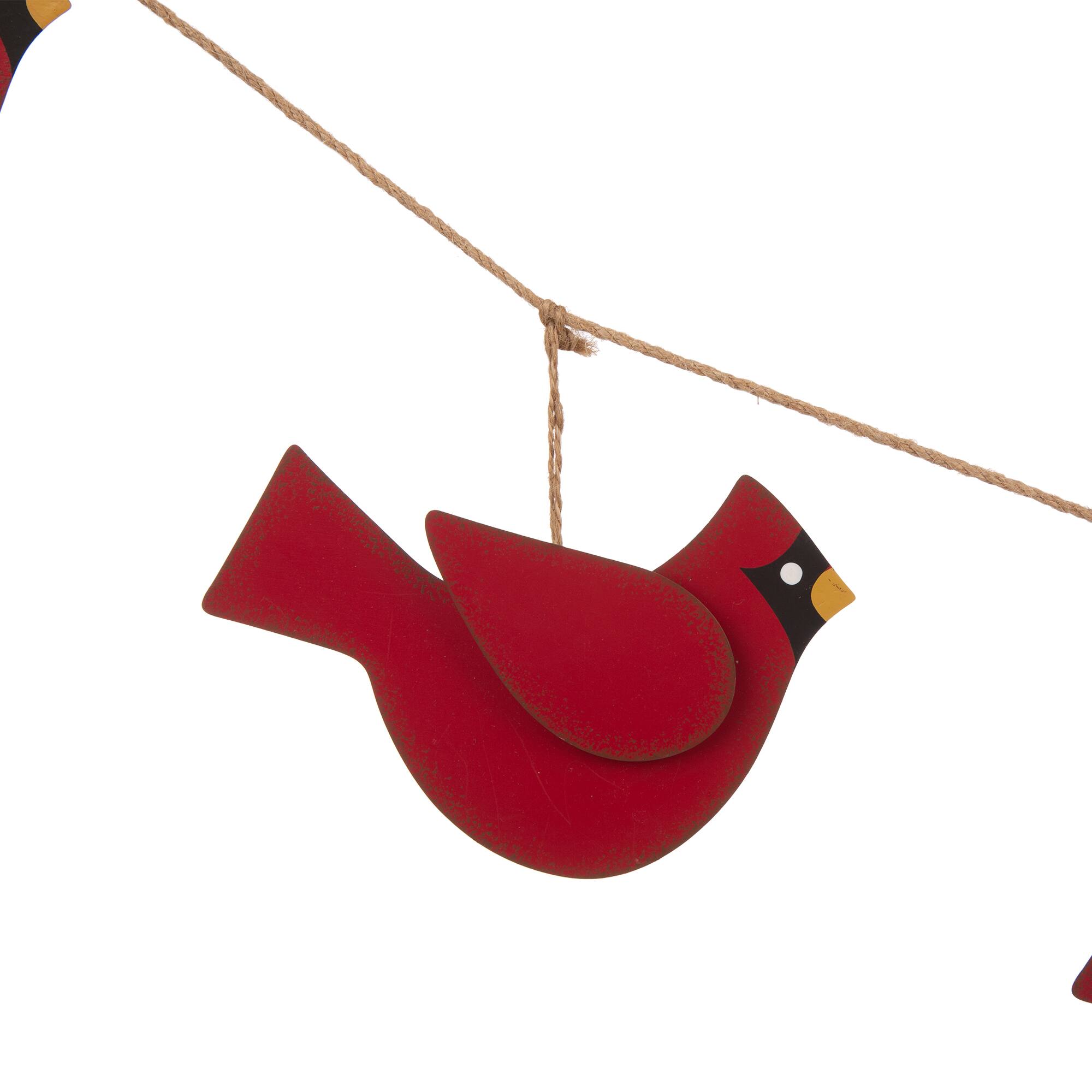 Glitzhome&#xAE; 6ft. Metal Christmas Birds Garland Set