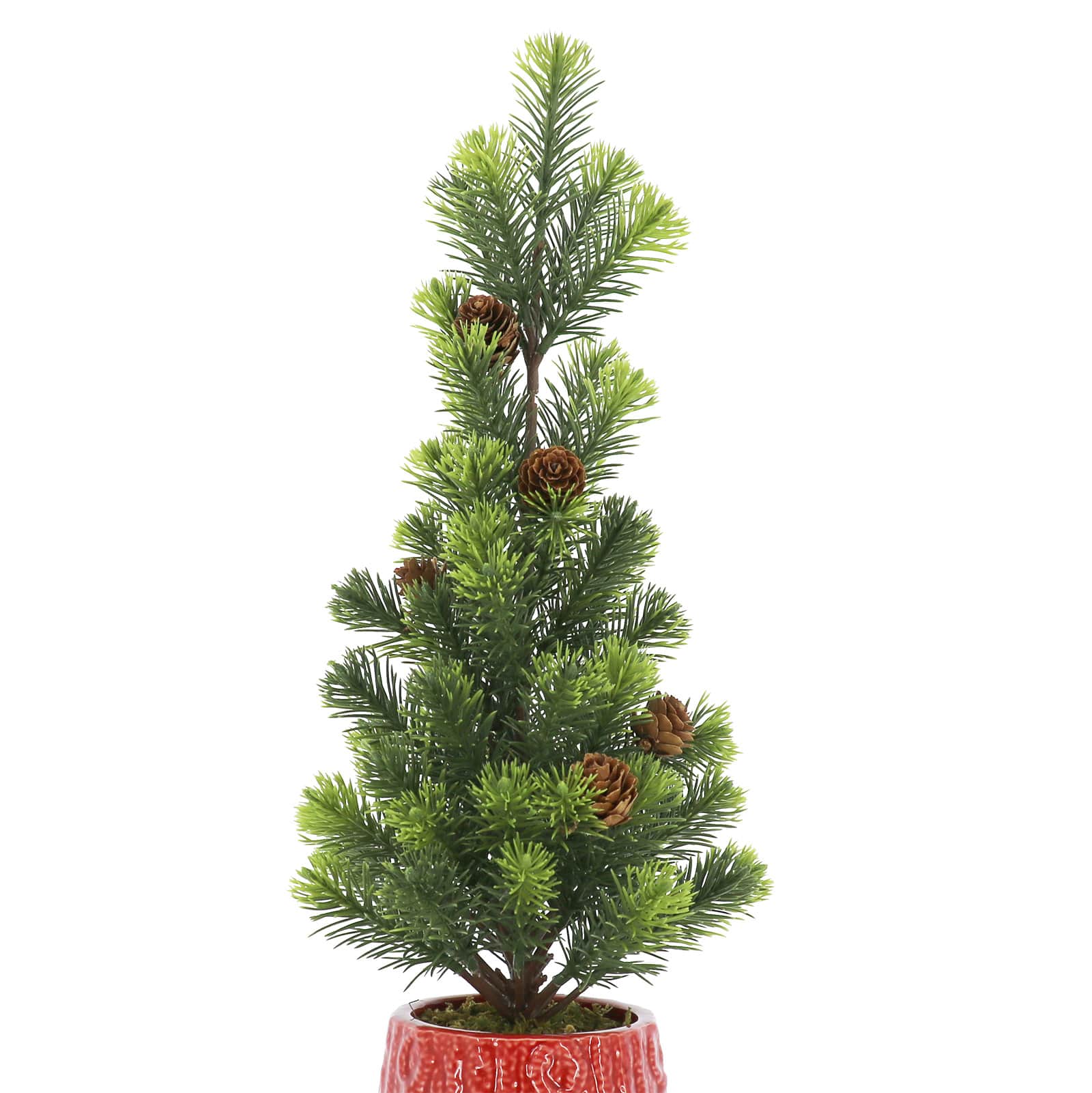 18&#x22; Pine &#x26; Pinecone Accent Tree in Red Pot by Ashland&#xAE;