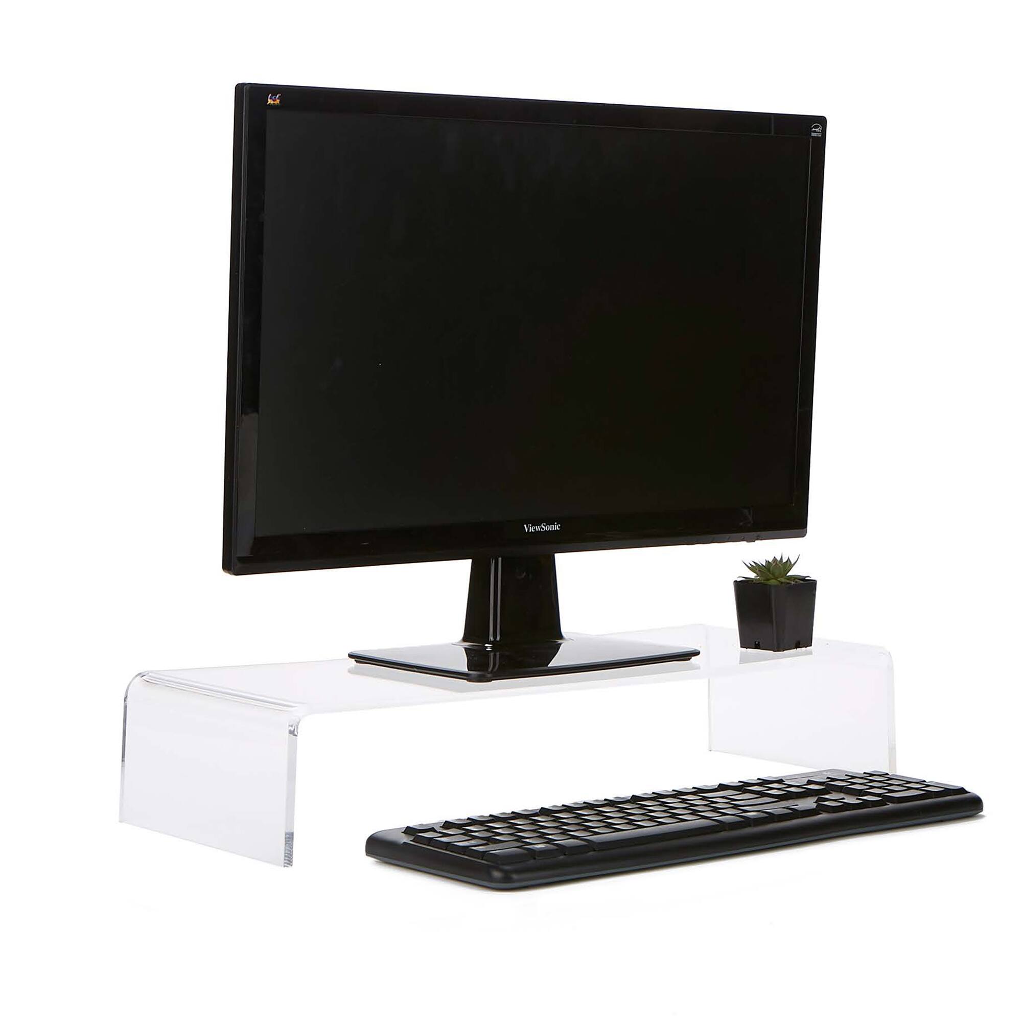 Mind Reader Clear Acrylic Monitor Stand