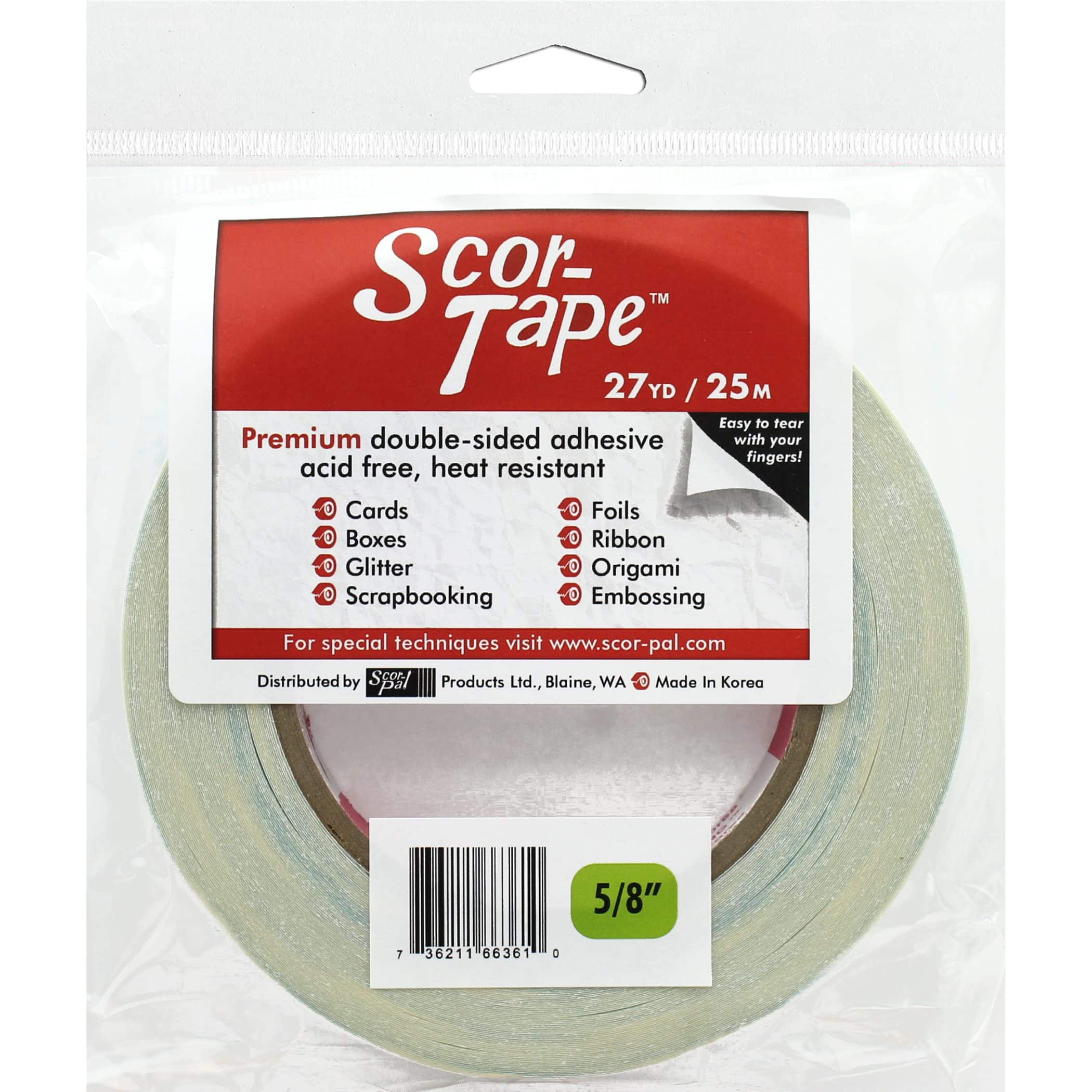 BULK 10 of Scor-Tape Adhesive 1/8 x 27yd by Scor-Pal - Value! FREE  Shipping!!
