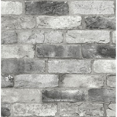 NuWallpaper Gray London Brick Peel & Stick Wallpaper | Michaels