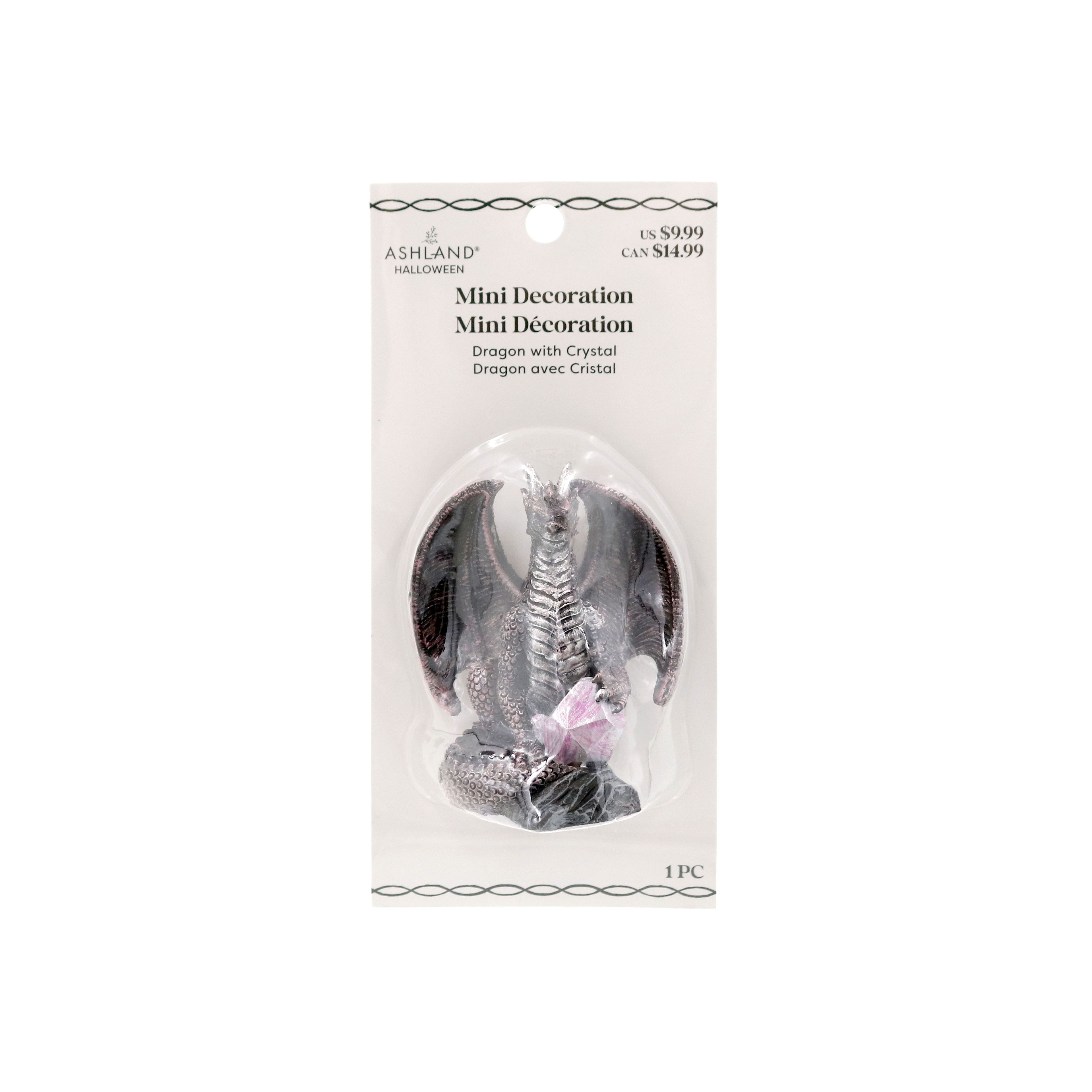 Mini Pink &#x26; Black Dragon with Crystal by Ashland&#xAE;