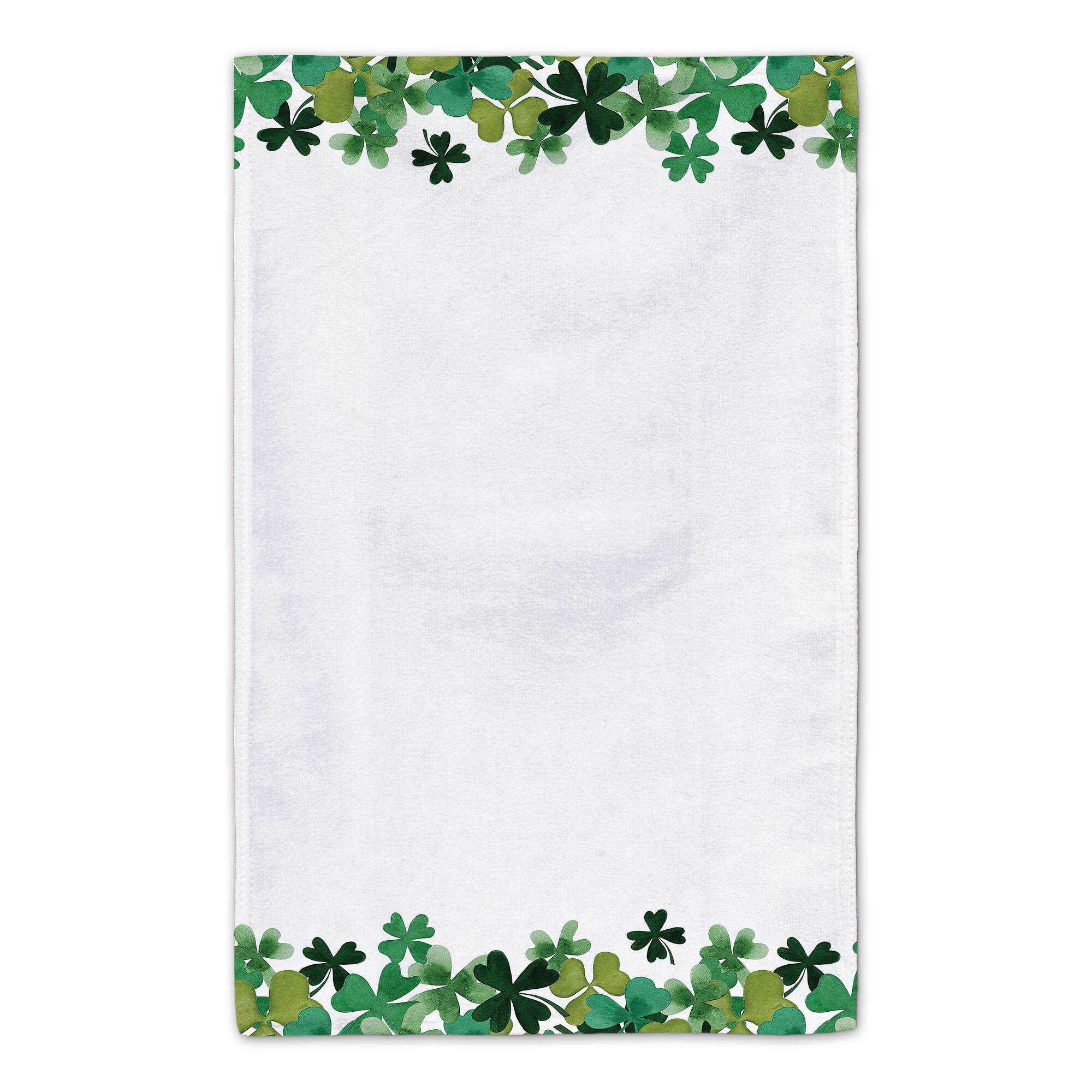 Irish Kisses Shamrock Wishes Tea Towel Set of 2