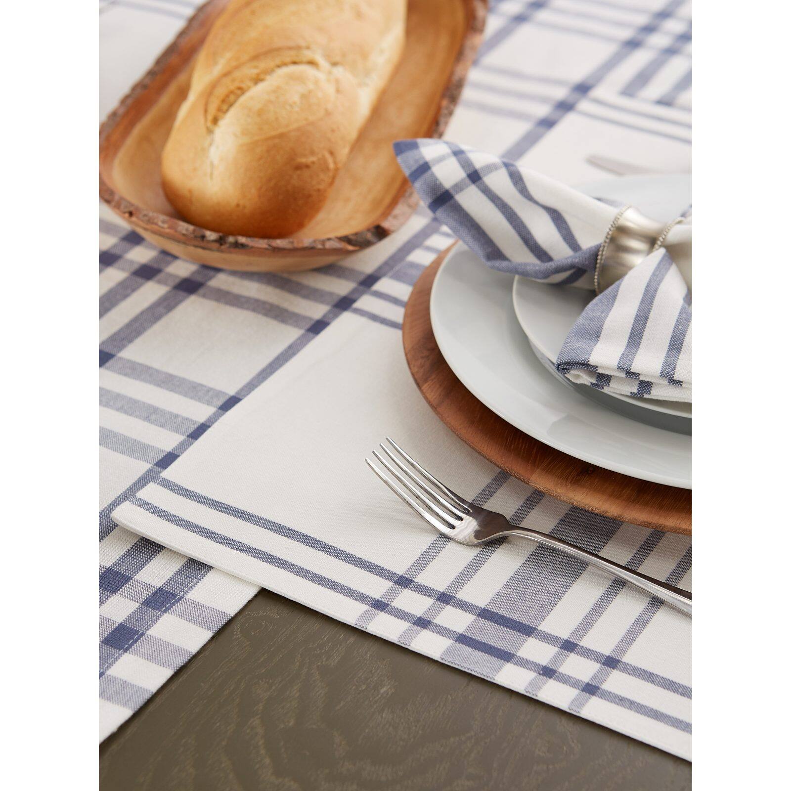 DII&#xAE; Home Sweet Farmhouse French Blue Cotton Placemats, 6ct.