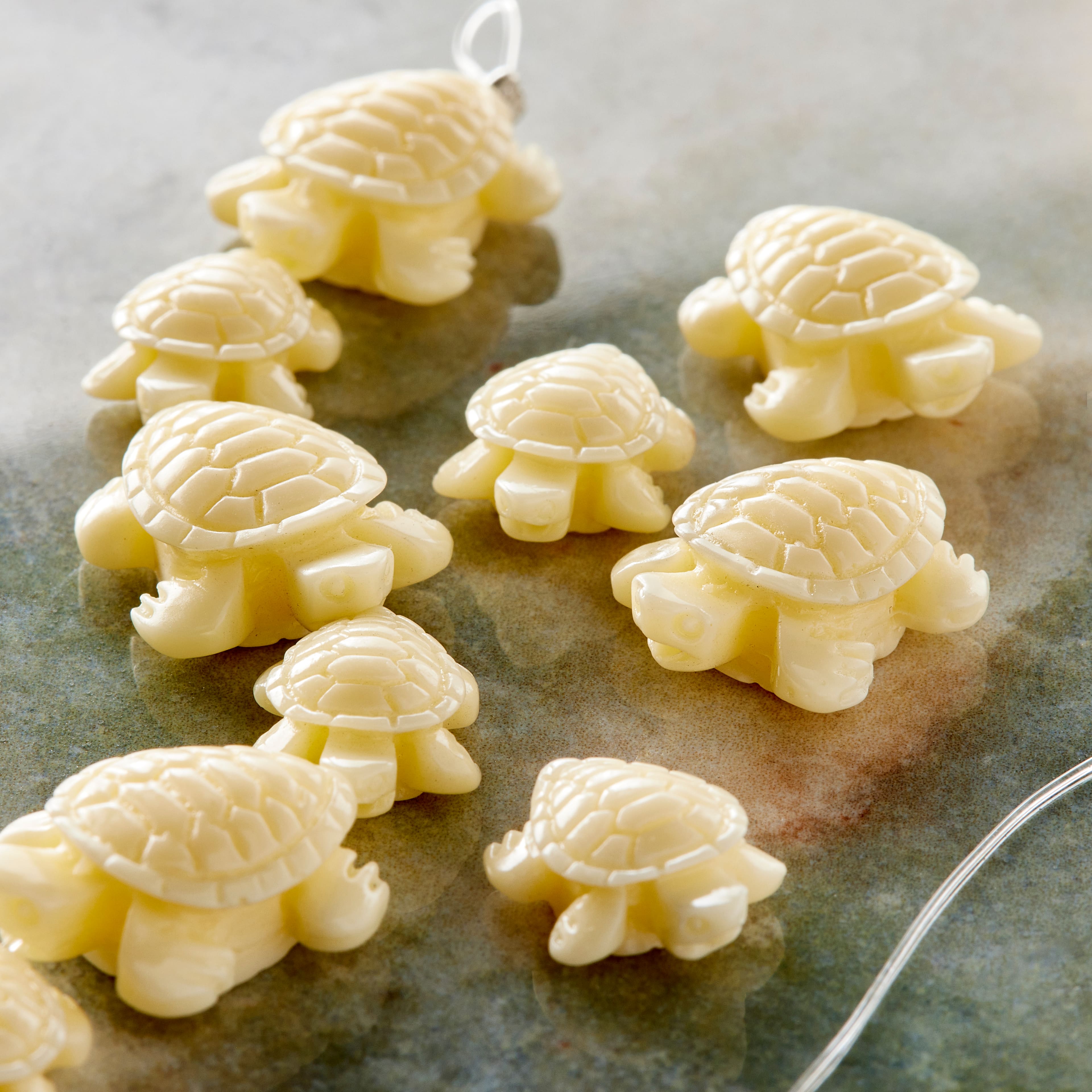 Cream Reconstituted Quartzite Turtle Beads by Bead Landing&#x2122;