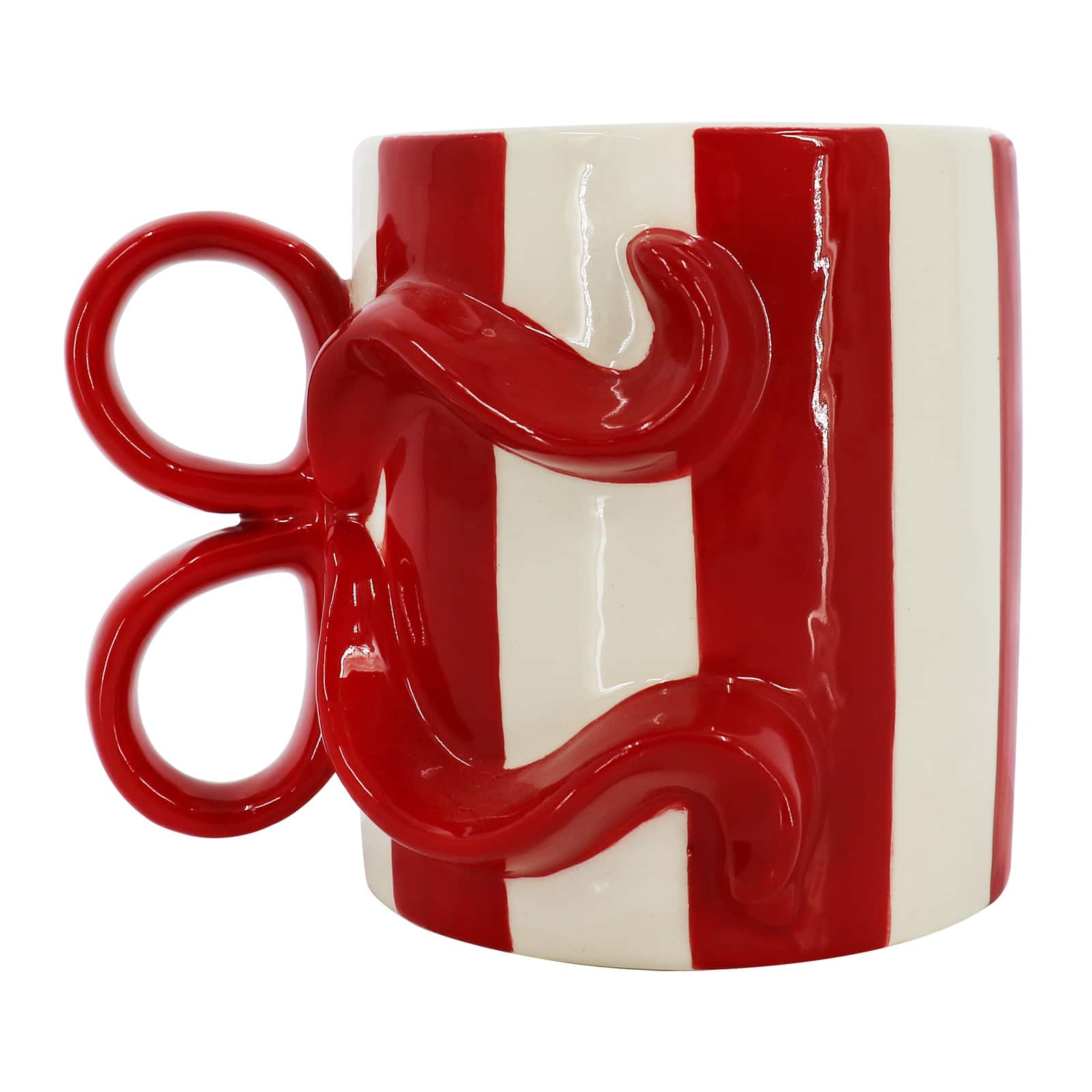 14.25oz. Red &#x26; White Stripes with Bow Mug by Ashland&#xAE;