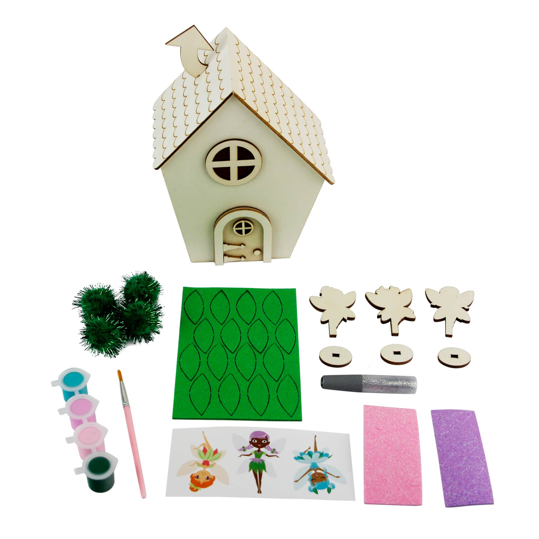 Fairy House Color-In 3D Wood Puzzle by Creatology&#x2122;