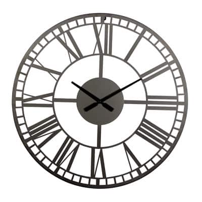 28" Black Metal Contemporary Wall Clock