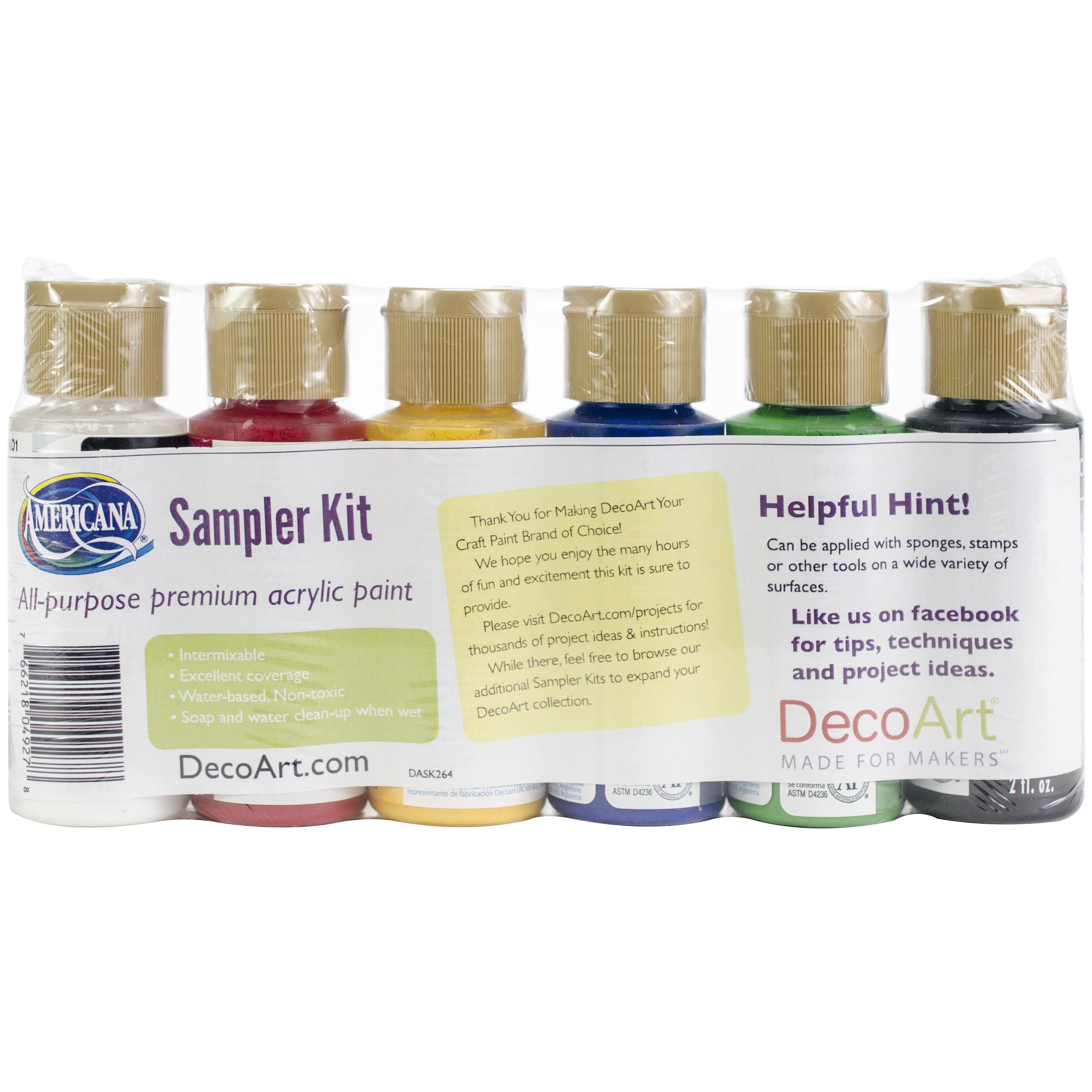 DecoArt® Americana® Primary Acrylic Paint Sampler Set Acrylic Craft Paints Michaels