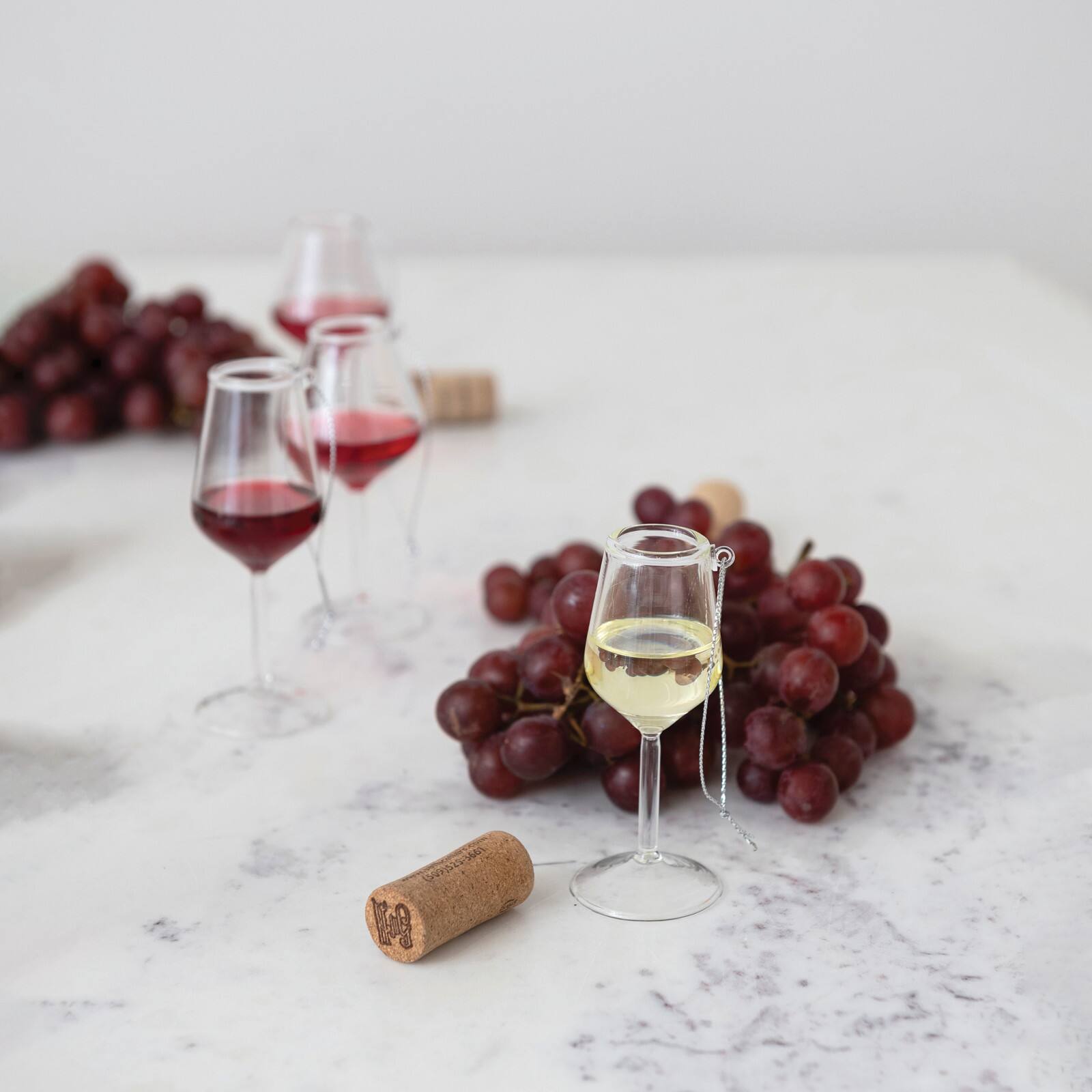 Hello Honey&#xAE; 4 Pack 4&#x22; Wine Glass Ornaments