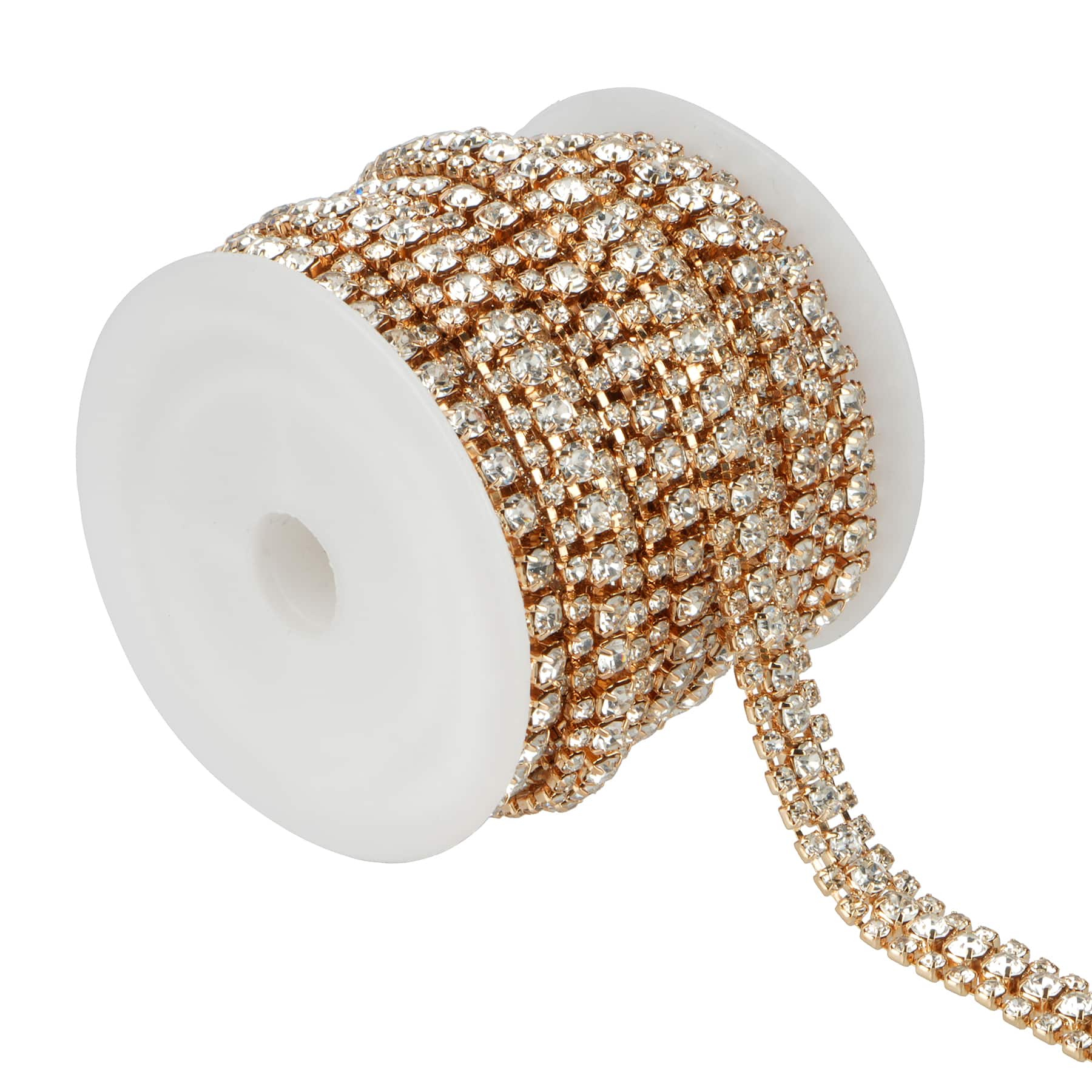 3yd. Glass 3-Row Rhinestone Chain Spool by Bead Landing™