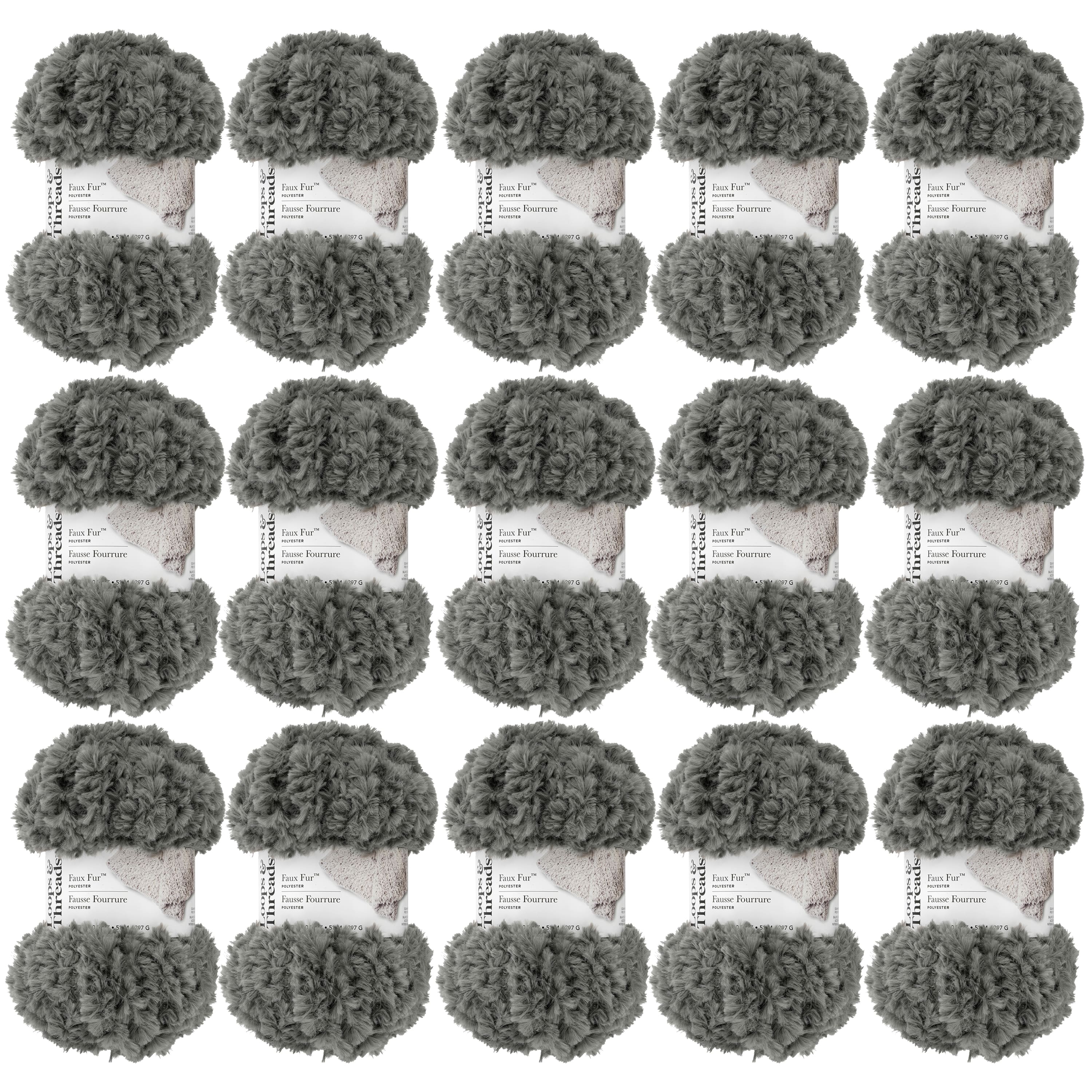 15 Pack: Faux Fur™ Yarn by Loops & Threads®