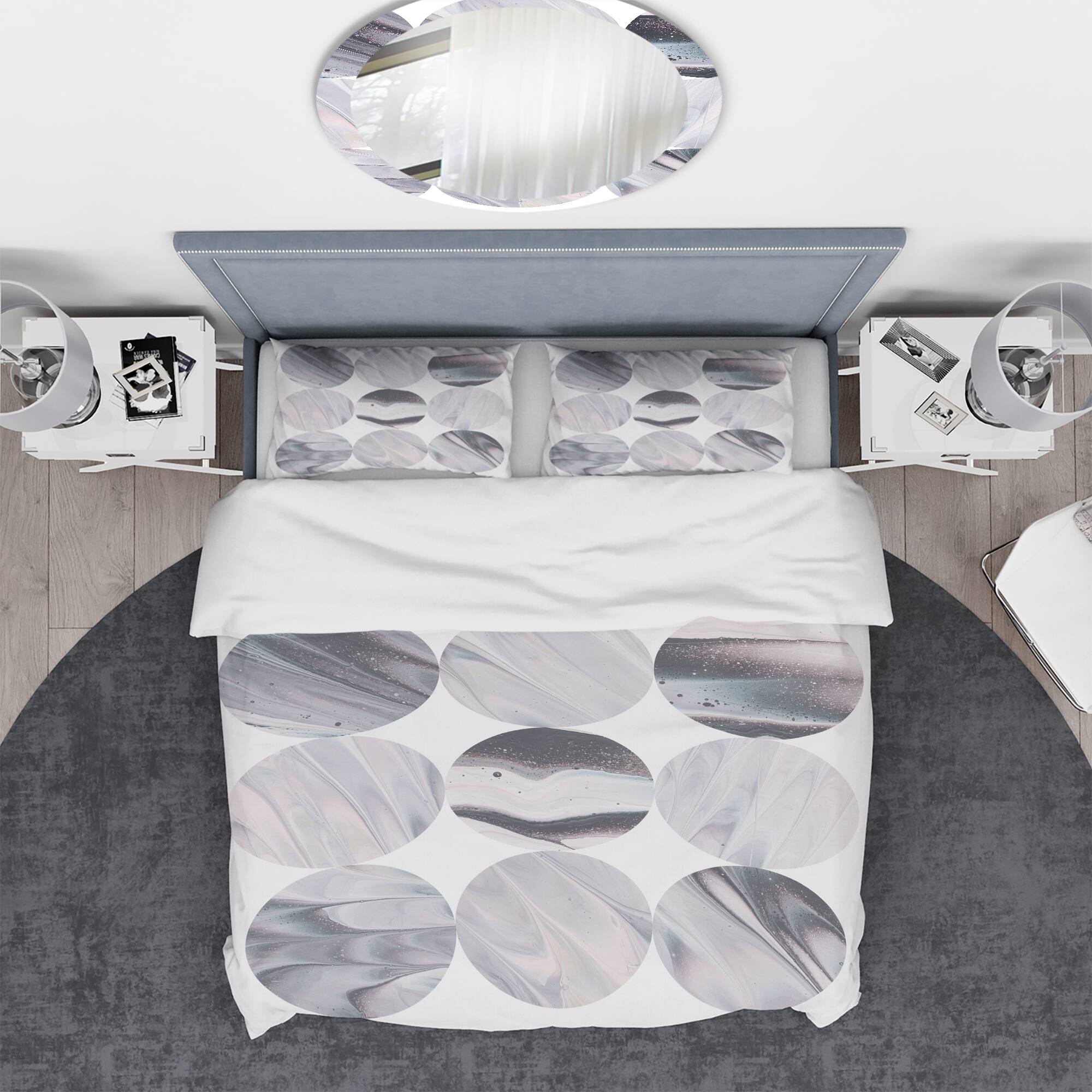 Designart 'Circle Marble III' Geometric Bedding Set