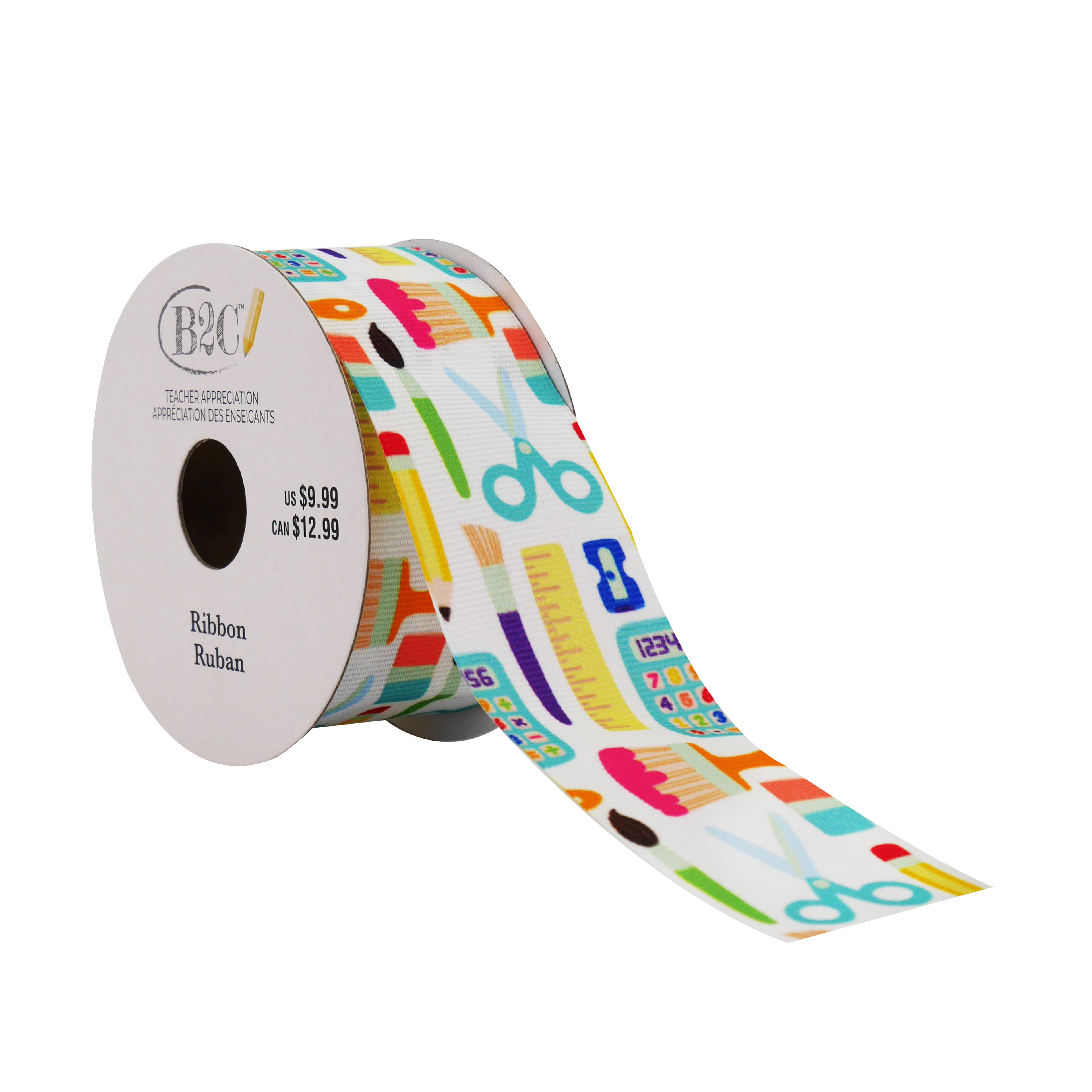 1.5&#x22; x 10yd. Multicolor Grosgrain Stationery Ribbon by B2C&#x2122;
