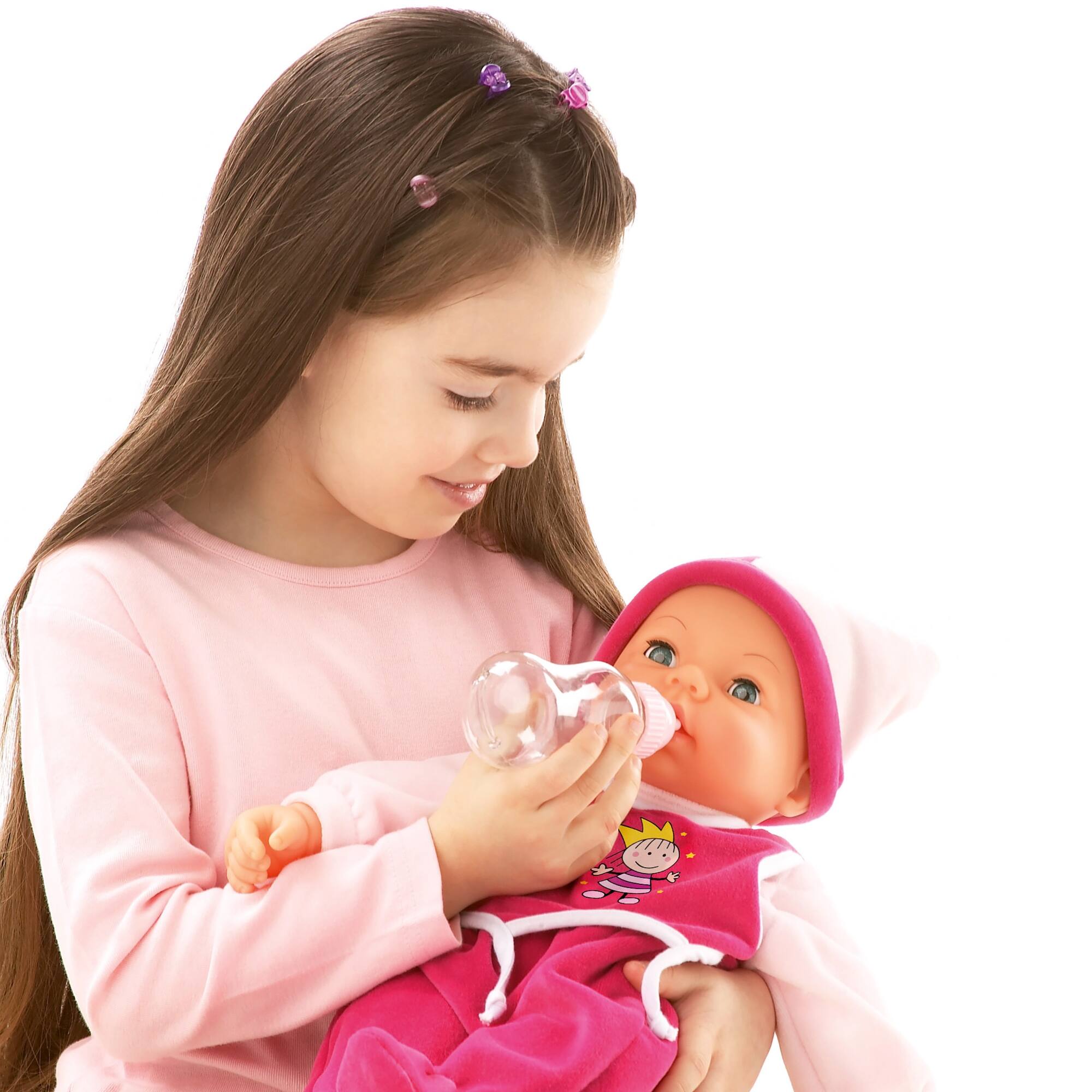 Bayer Design 18&#x22; Princess Pink Hello Baby Multi Function Doll