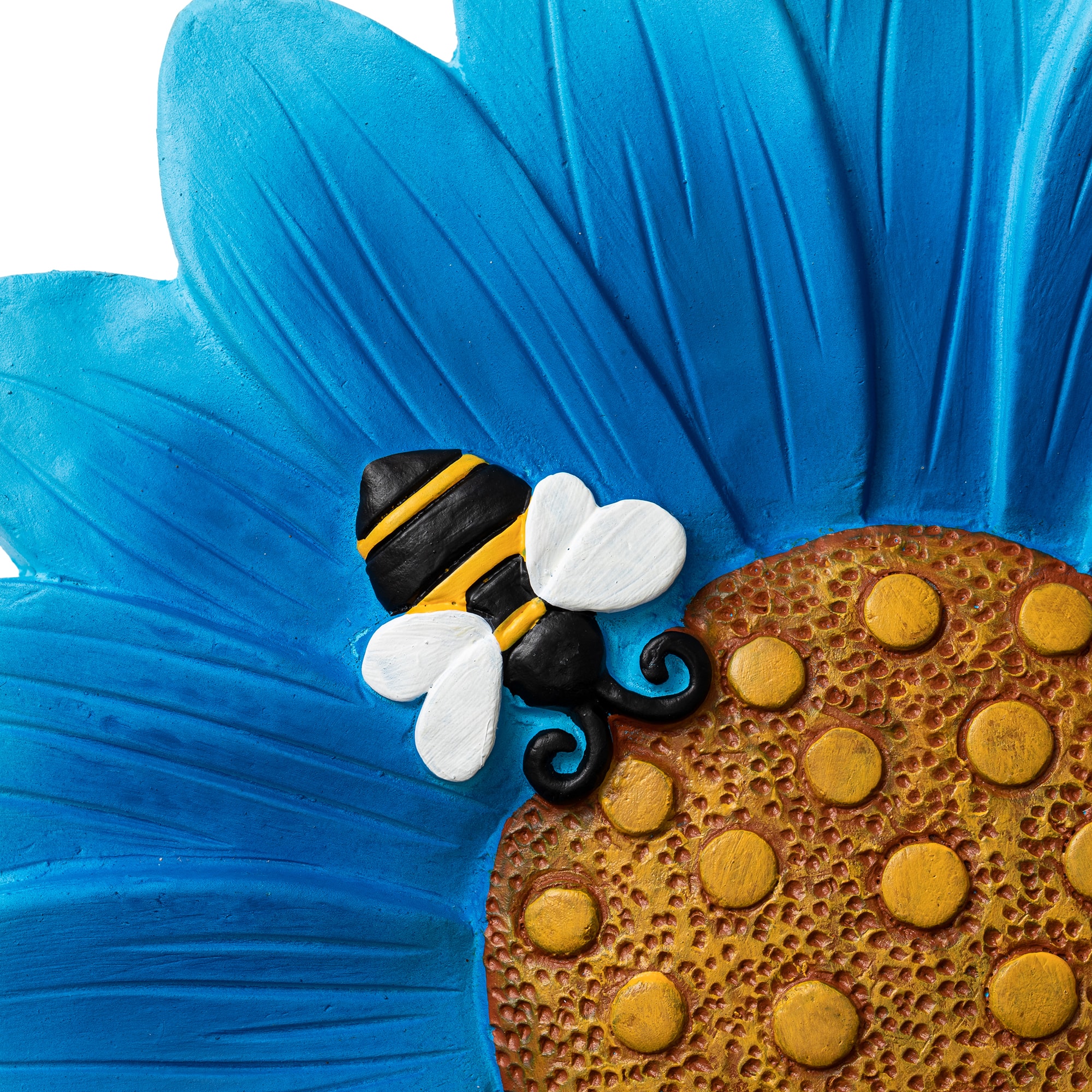 Glitzhome® 10" Cement Flower Textured Stepping Stones Set