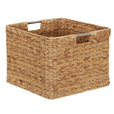 Household Essentials 11" Square Hyacinth Wicker Basket | Michaels